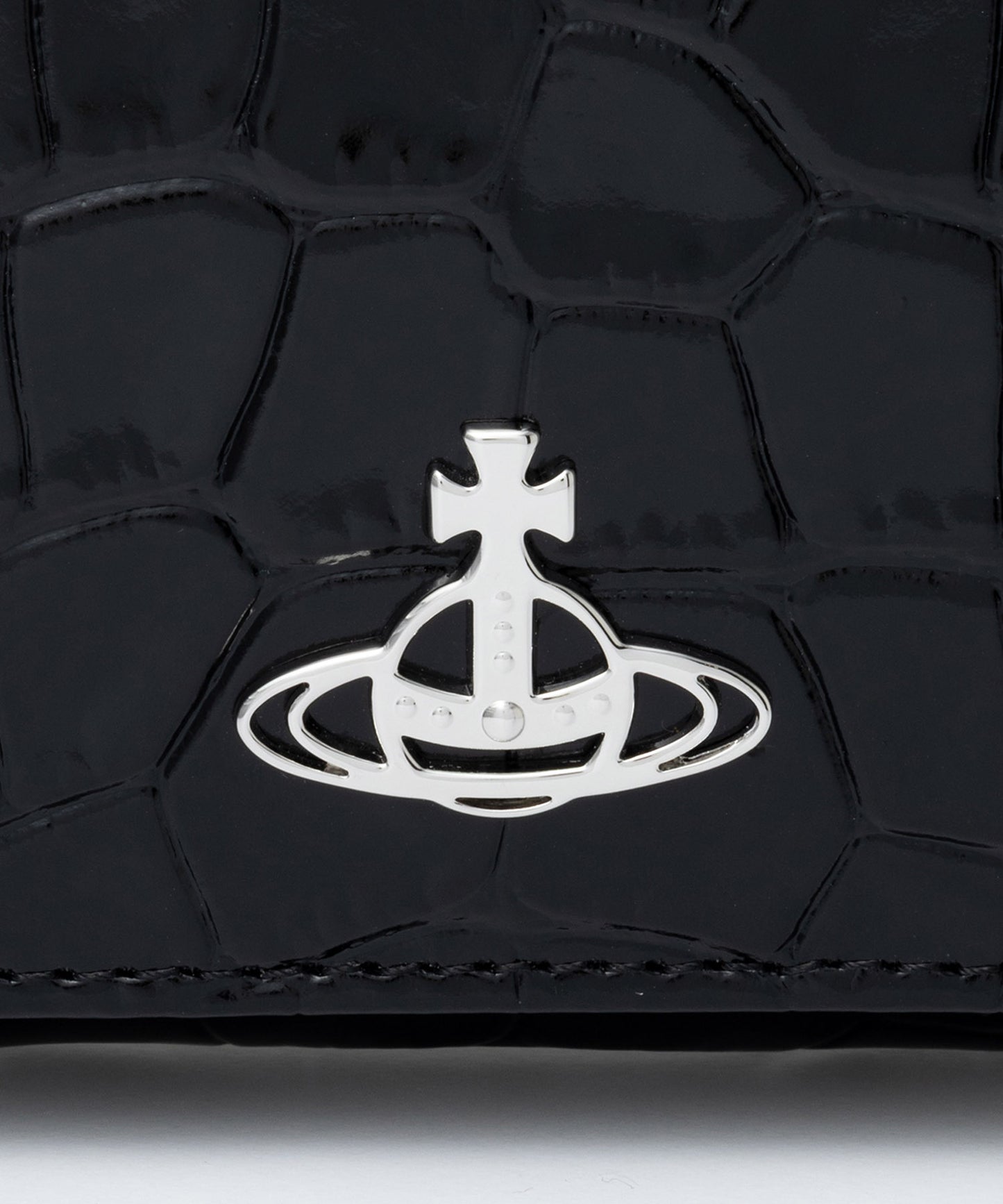 EMBOSS CROC LEATHE 口金三つ折り財布