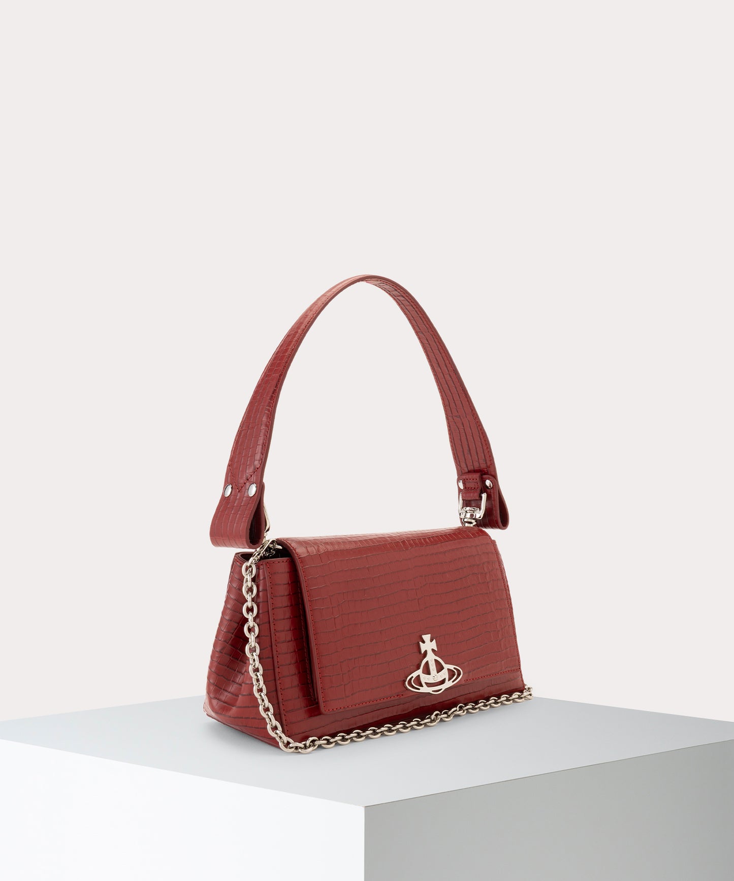 MINI CROC EMBOSSED HAZEL ハンドバッグM