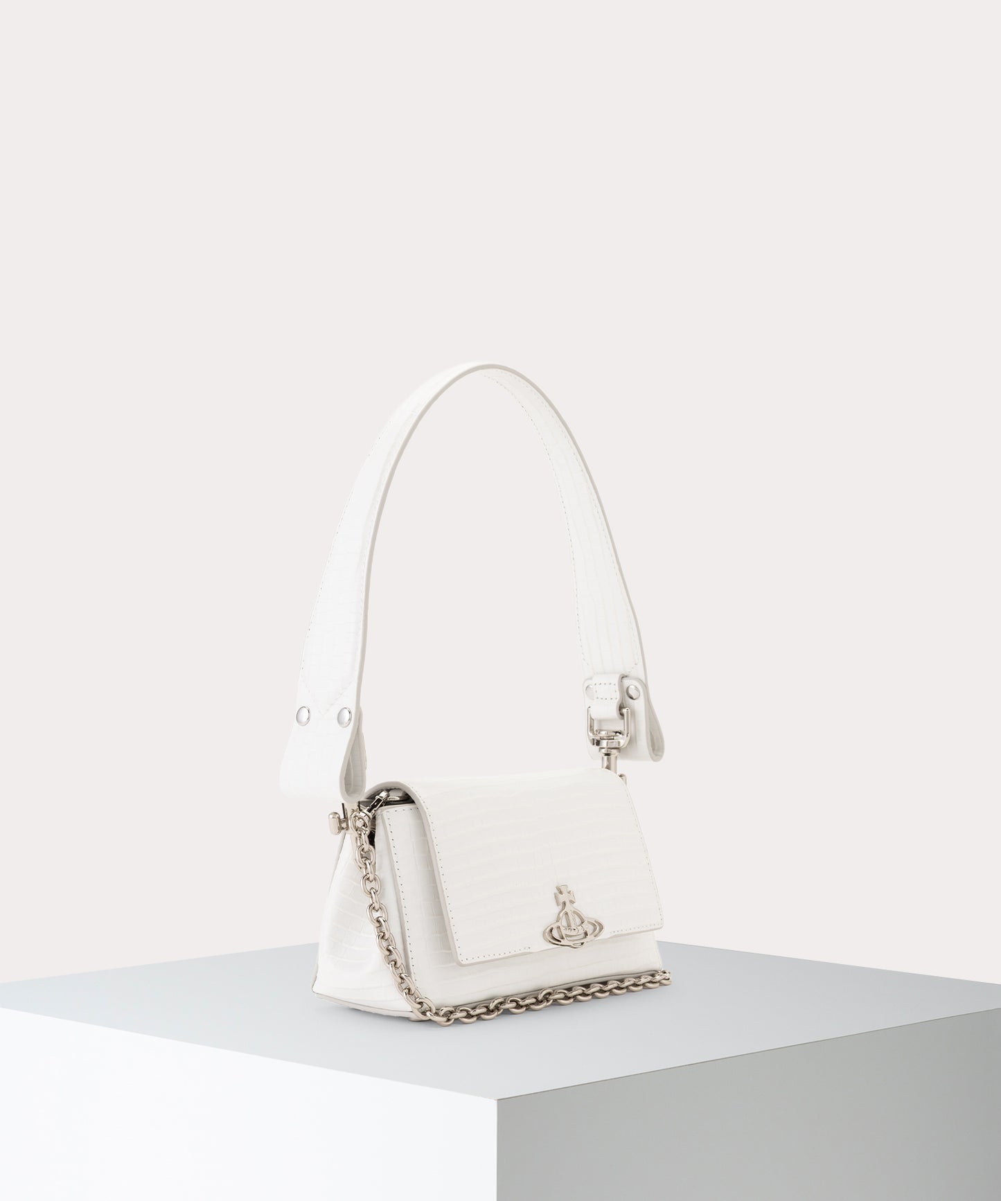 MINI CROC EMBOSSED HAZEL ハンドバッグS
