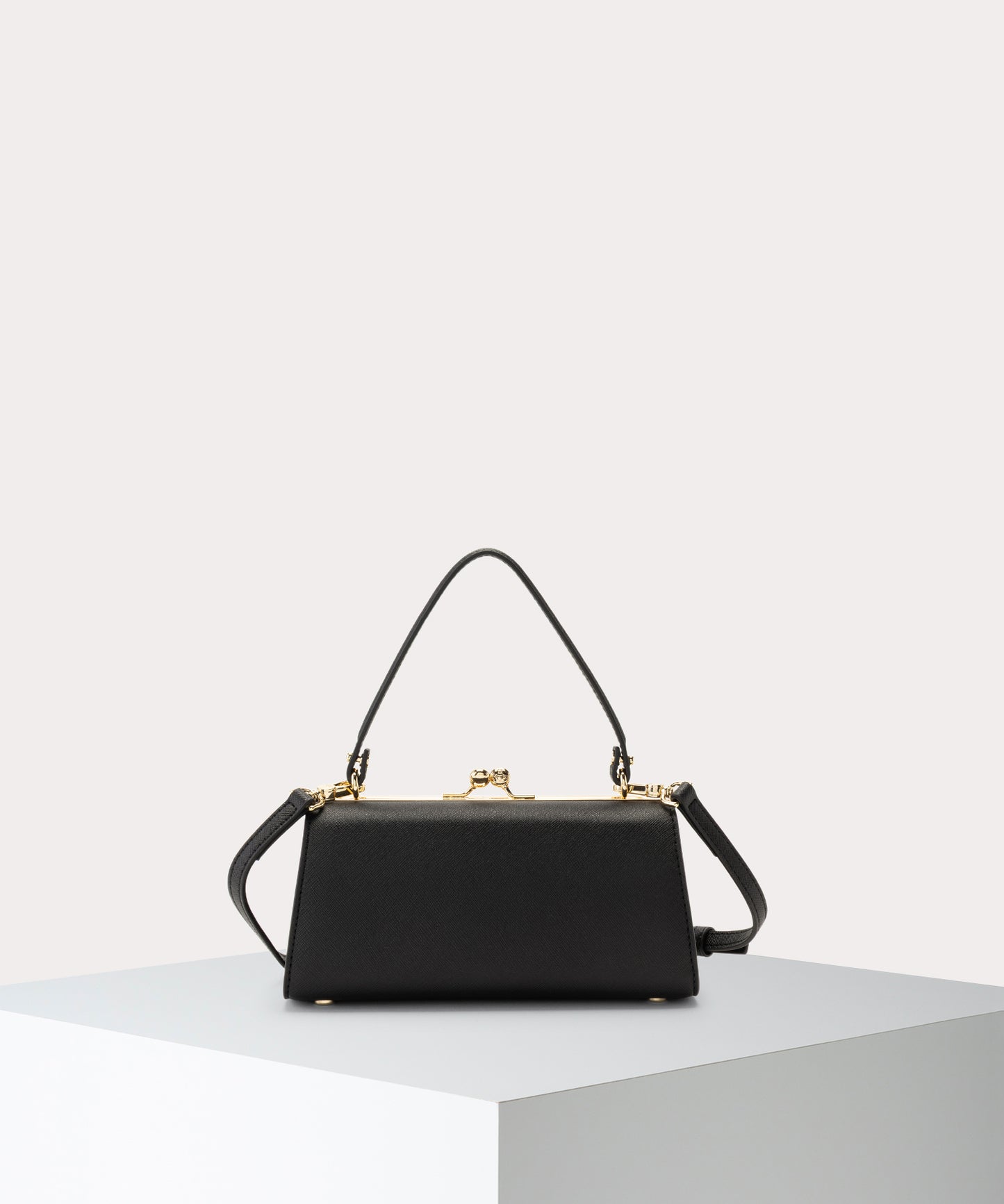 SAFFIANO PLAIN DOLL 口金ショルダーバッグXL