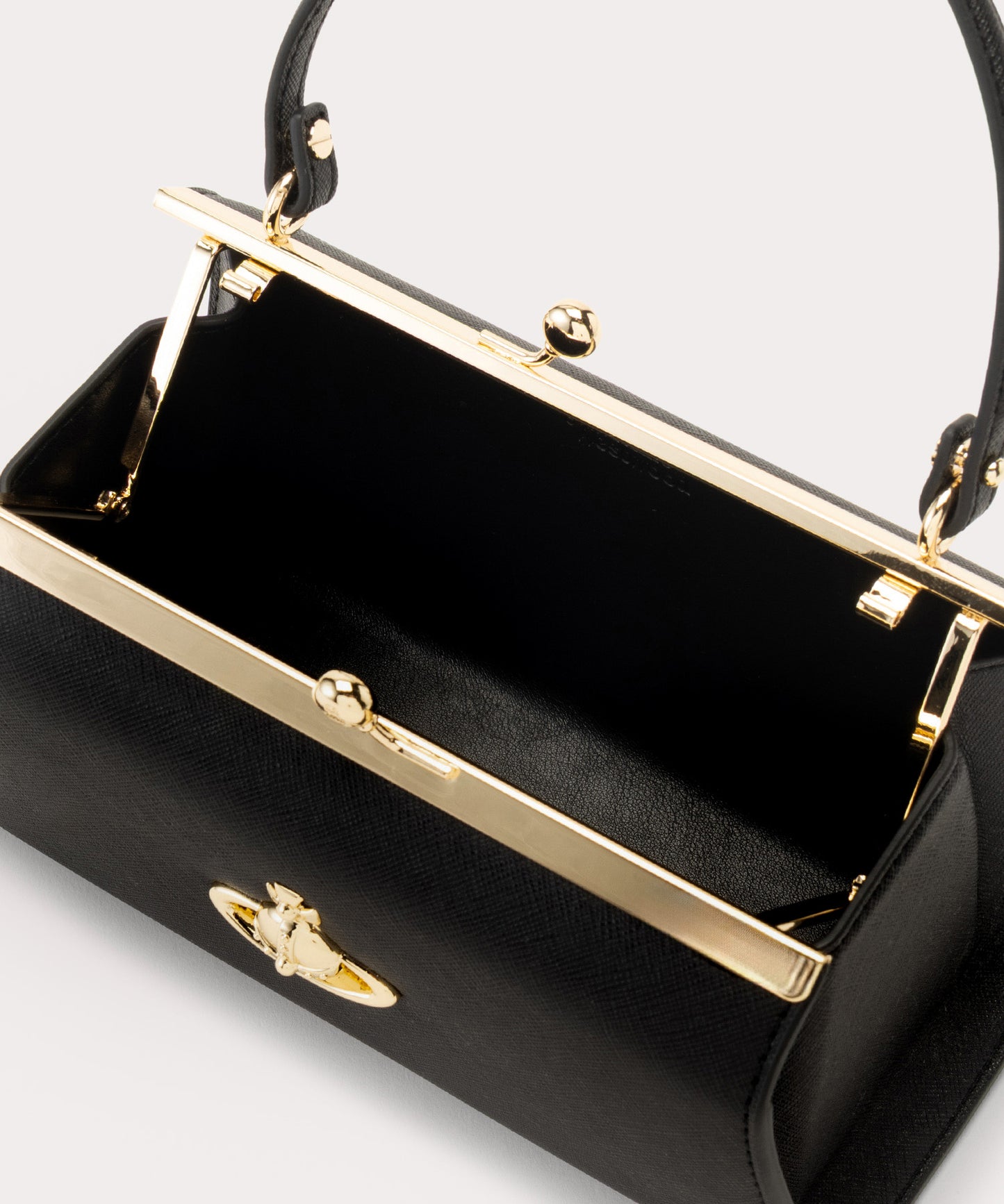 SAFFIANO PLAIN DOLL 口金ショルダーバッグXL