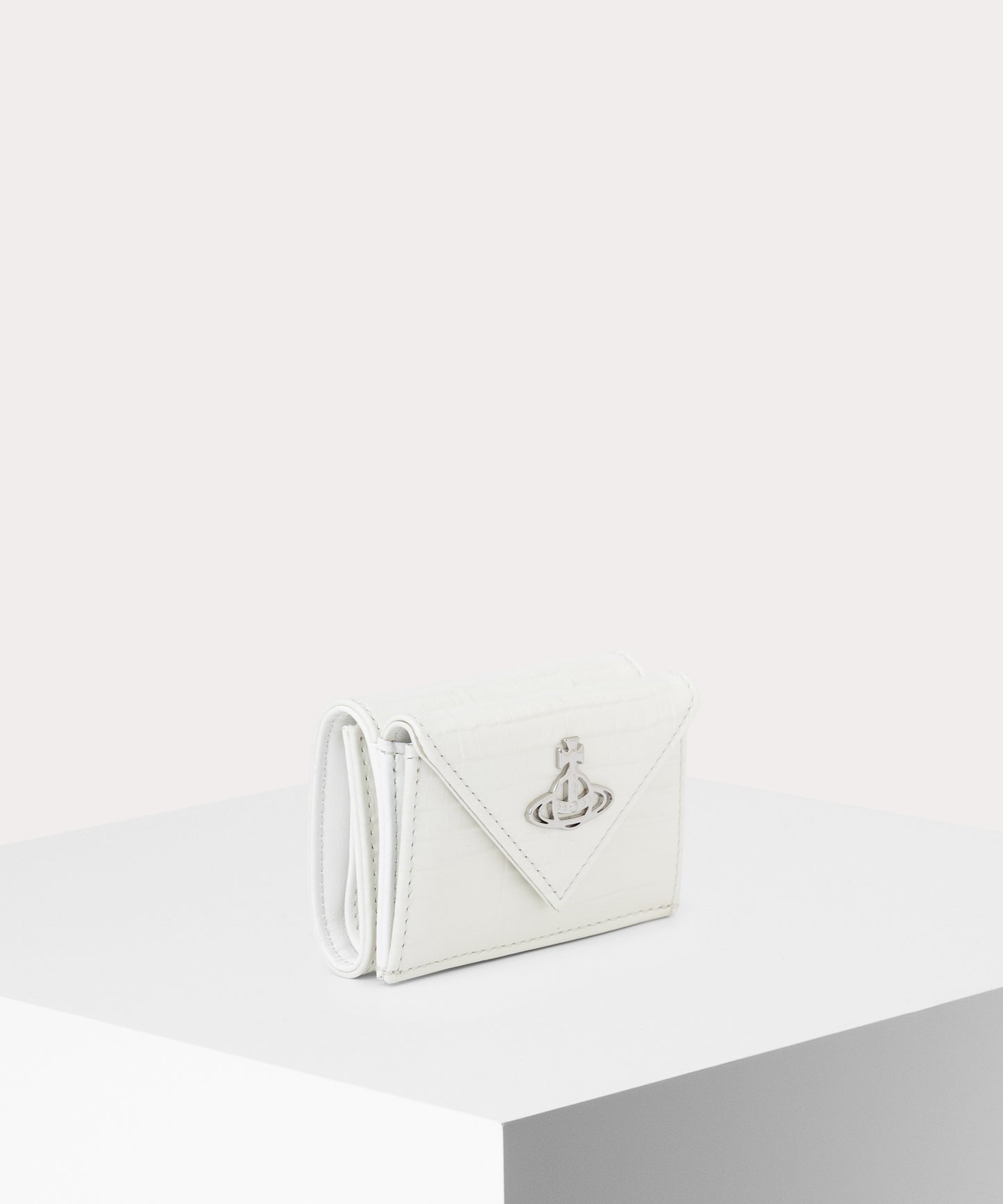 MINI CROC EMBOSSED ENVELOPE 三つ折りミニ財布
