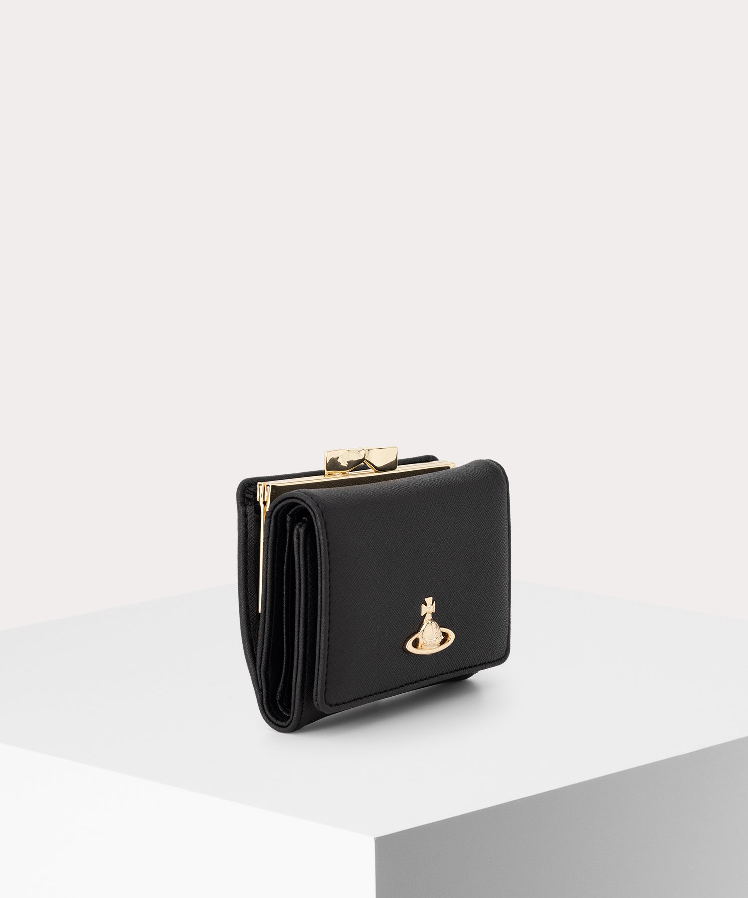 SAFFIANO PLAIN 口金三つ折り財布