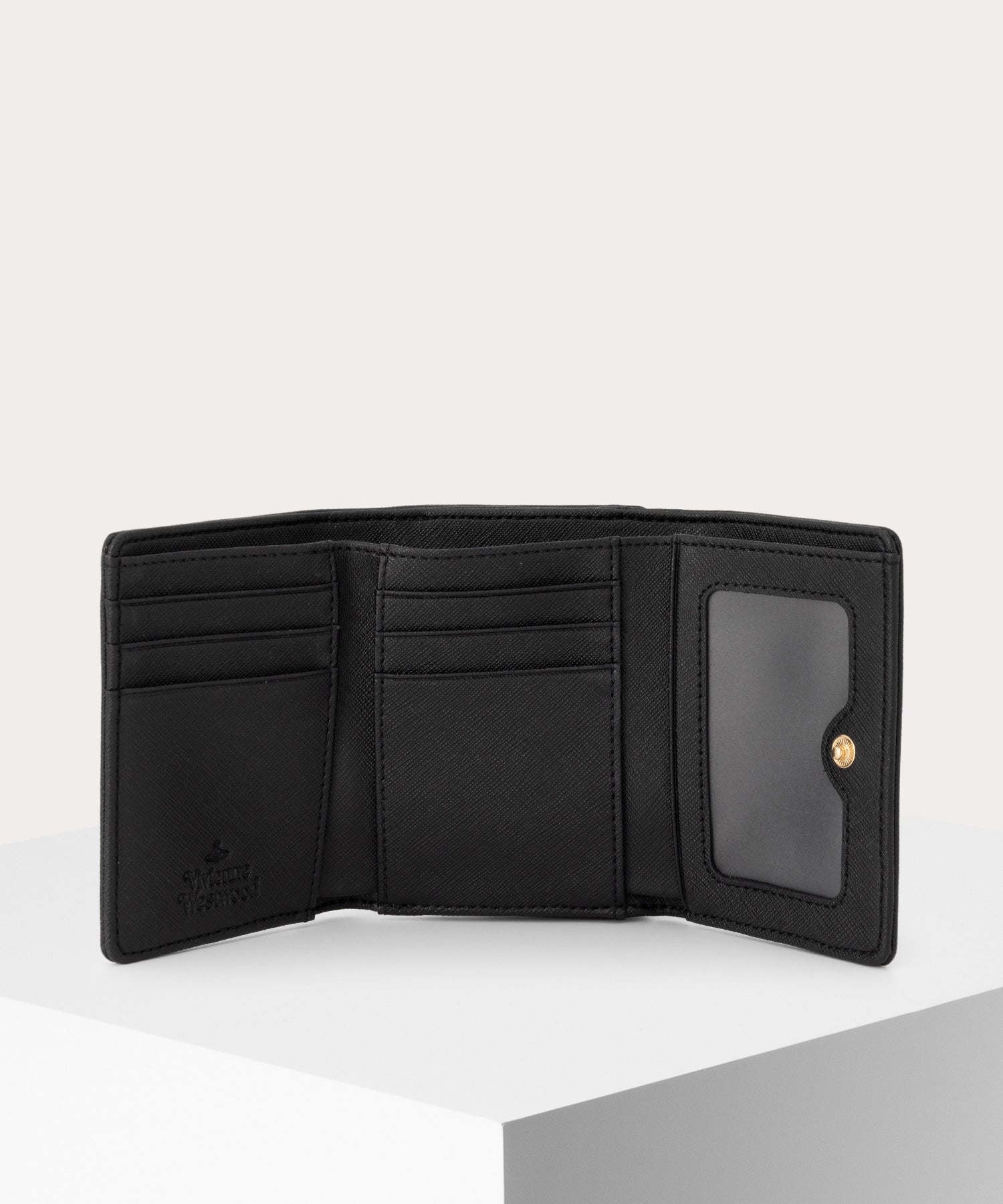 SAFFIANO PLAIN 口金三つ折り財布