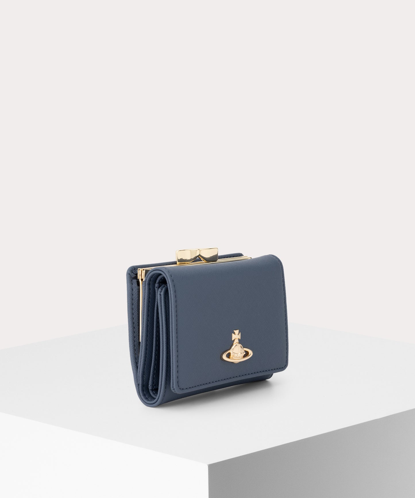 SAFFIANO PLAIN 口金三つ折り財布