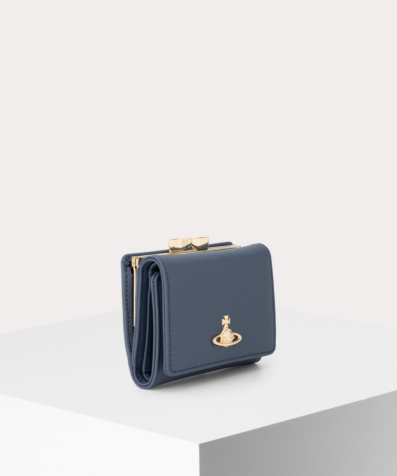 SAFFIANO PLAIN 口金三つ折り財布
