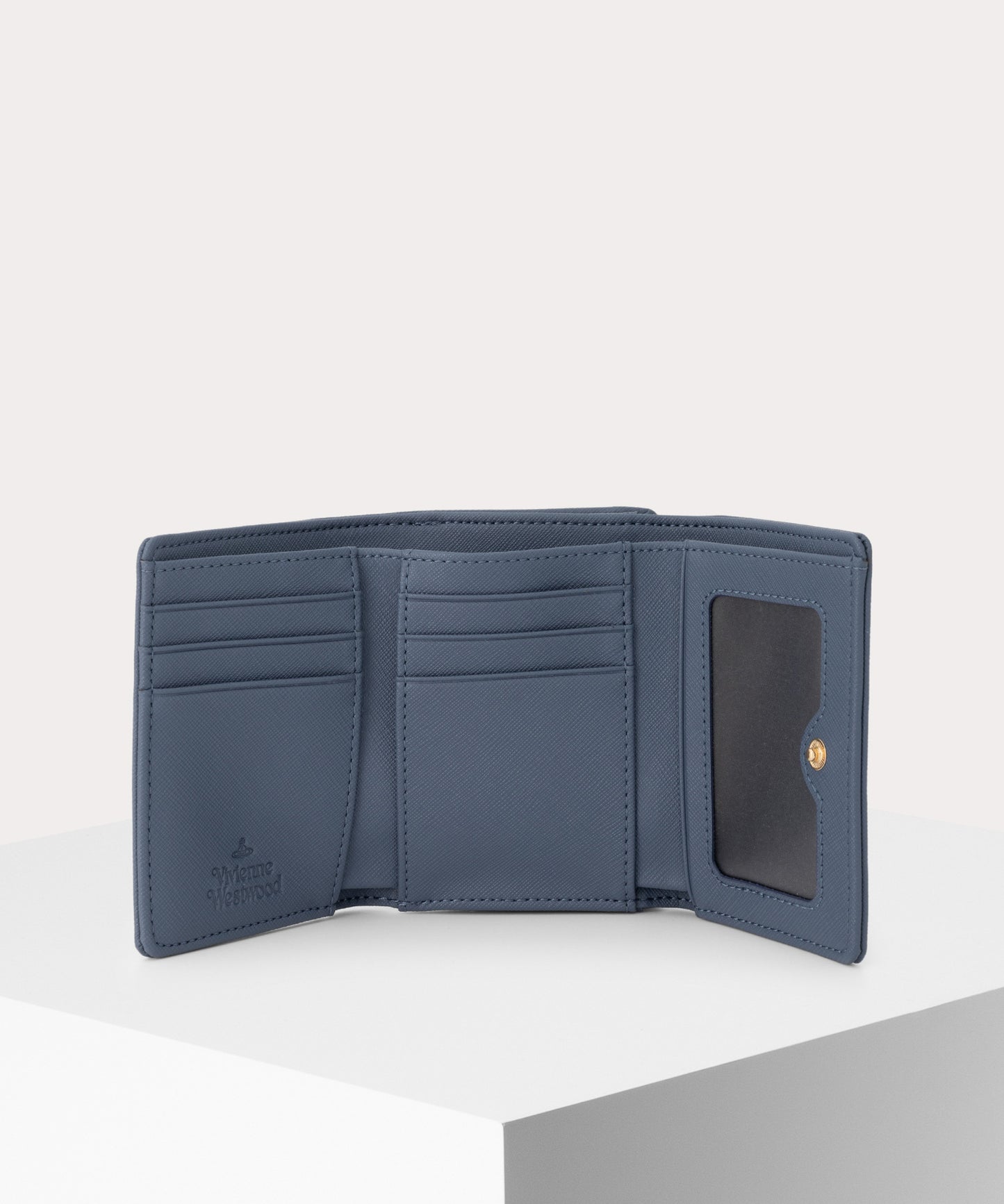 SAFFIANO PLAIN 口金三つ折り財布