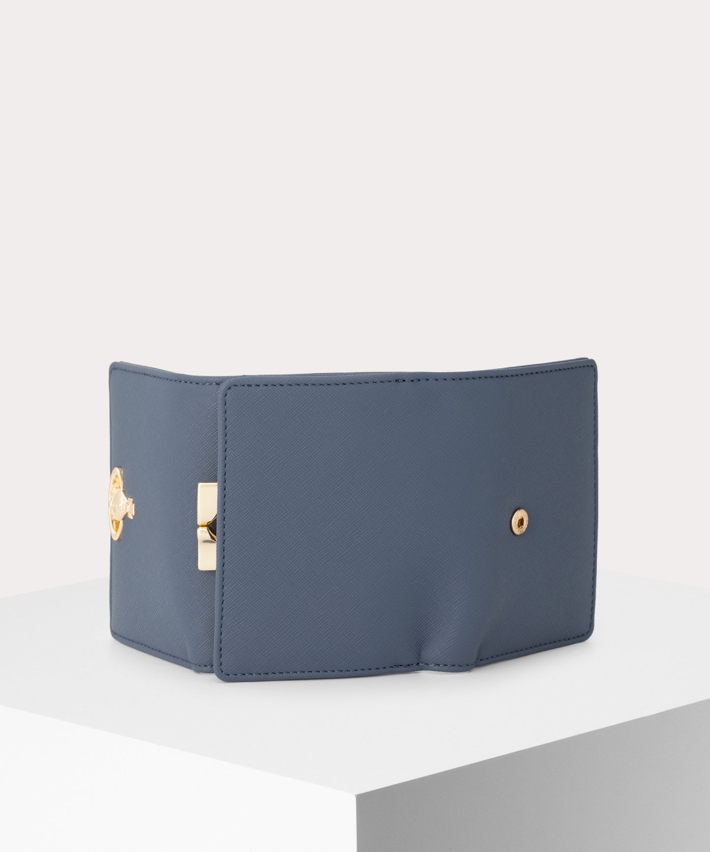 SAFFIANO PLAIN 口金三つ折り財布