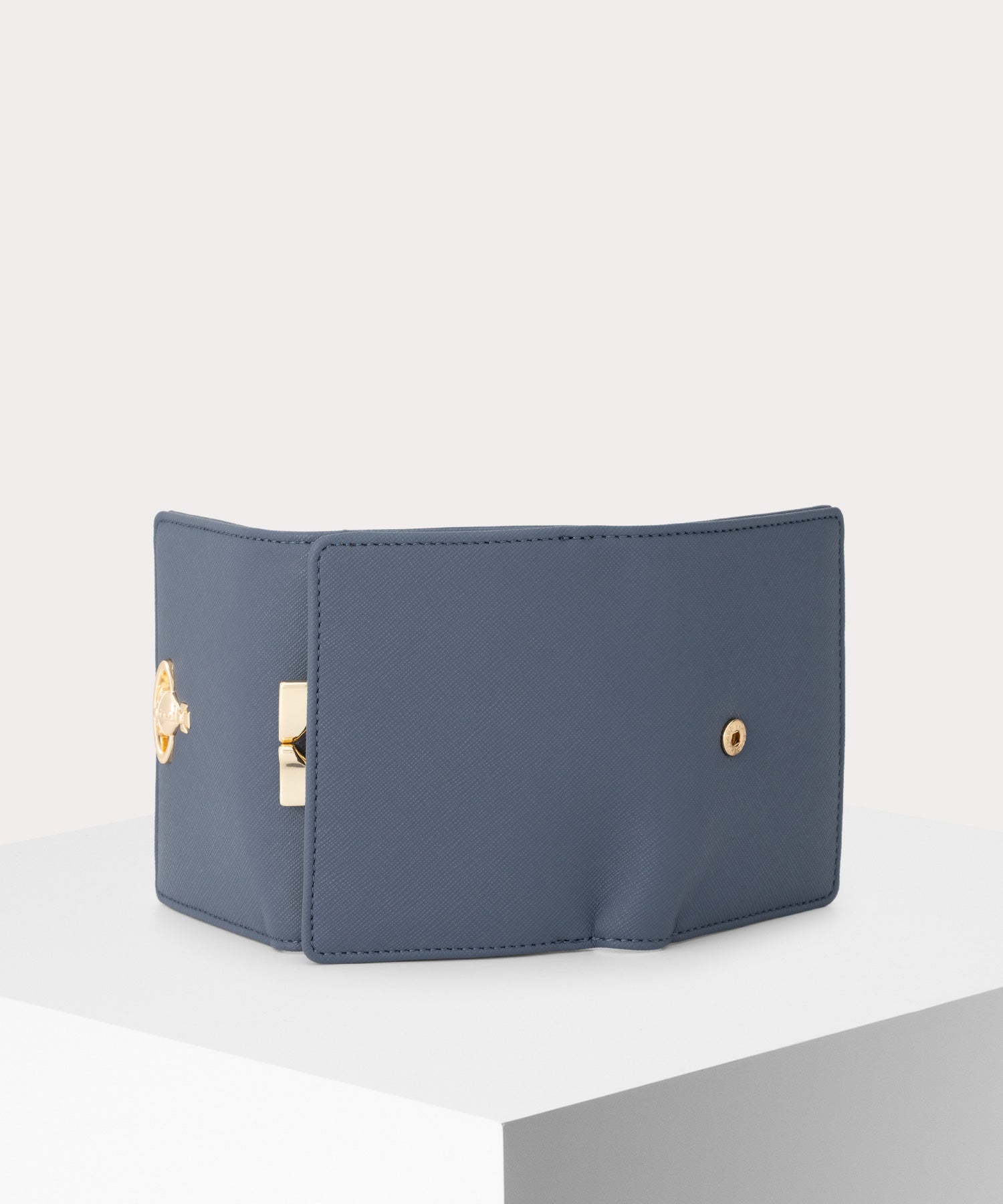 SAFFIANO PLAIN 口金三つ折り財布