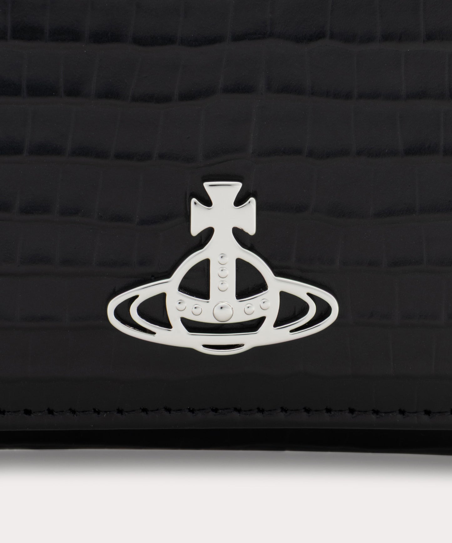 MINI CROC EMBOSSED 口金三つ折り財布