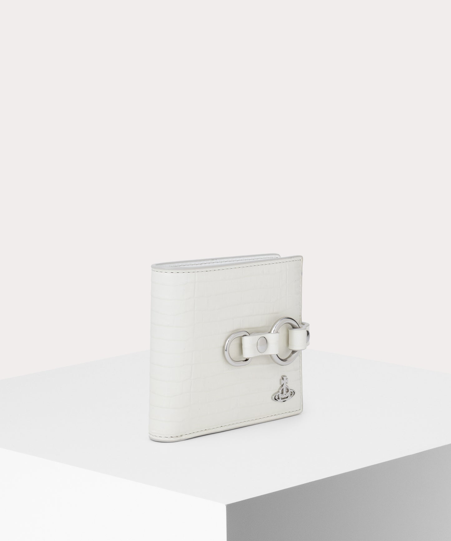 MINI CROC EMBOSSED MAN BONDAGE 二つ折り財布