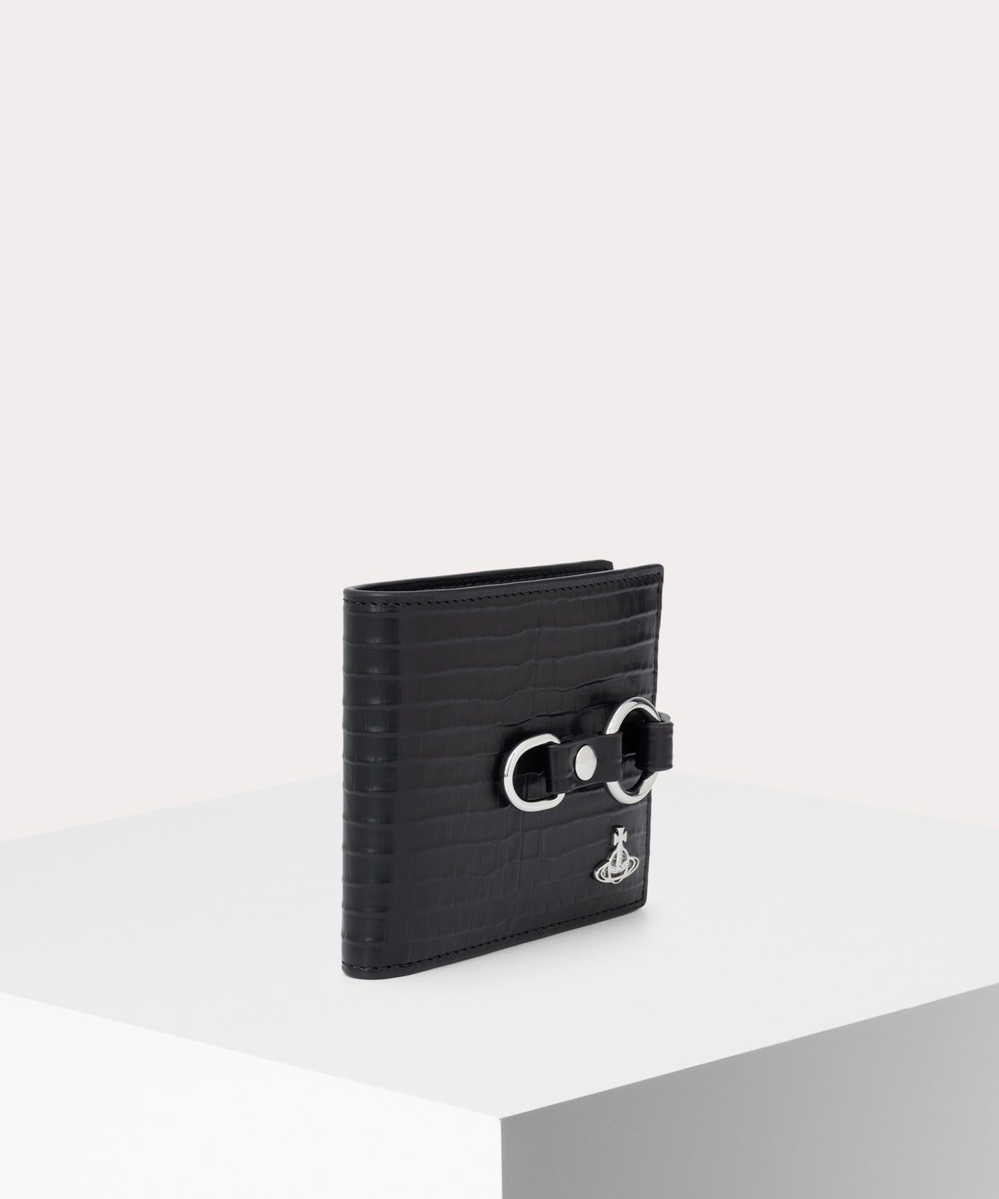 MINI CROC EMBOSSED MAN BONDAGE 二つ折り財布