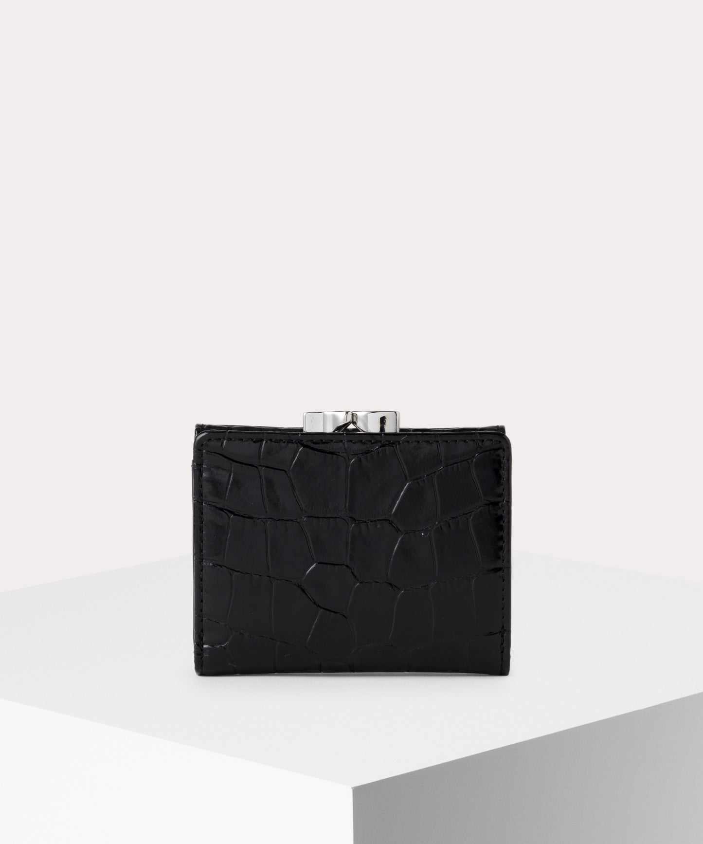 EMBOSS CROC LEATHER 口金三つ折り財布