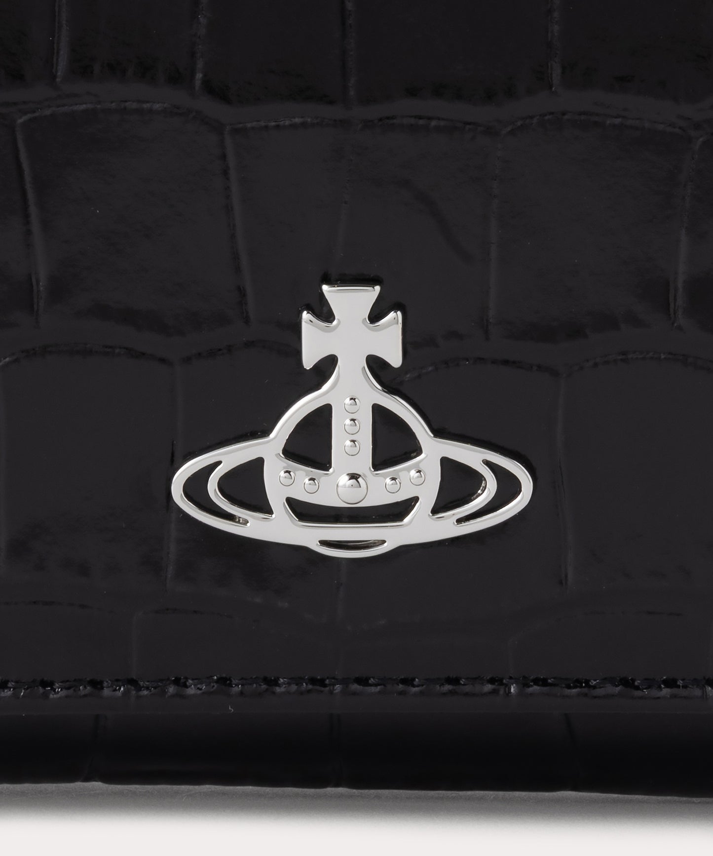 EMBOSS CROC LEATHER 口金三つ折り財布