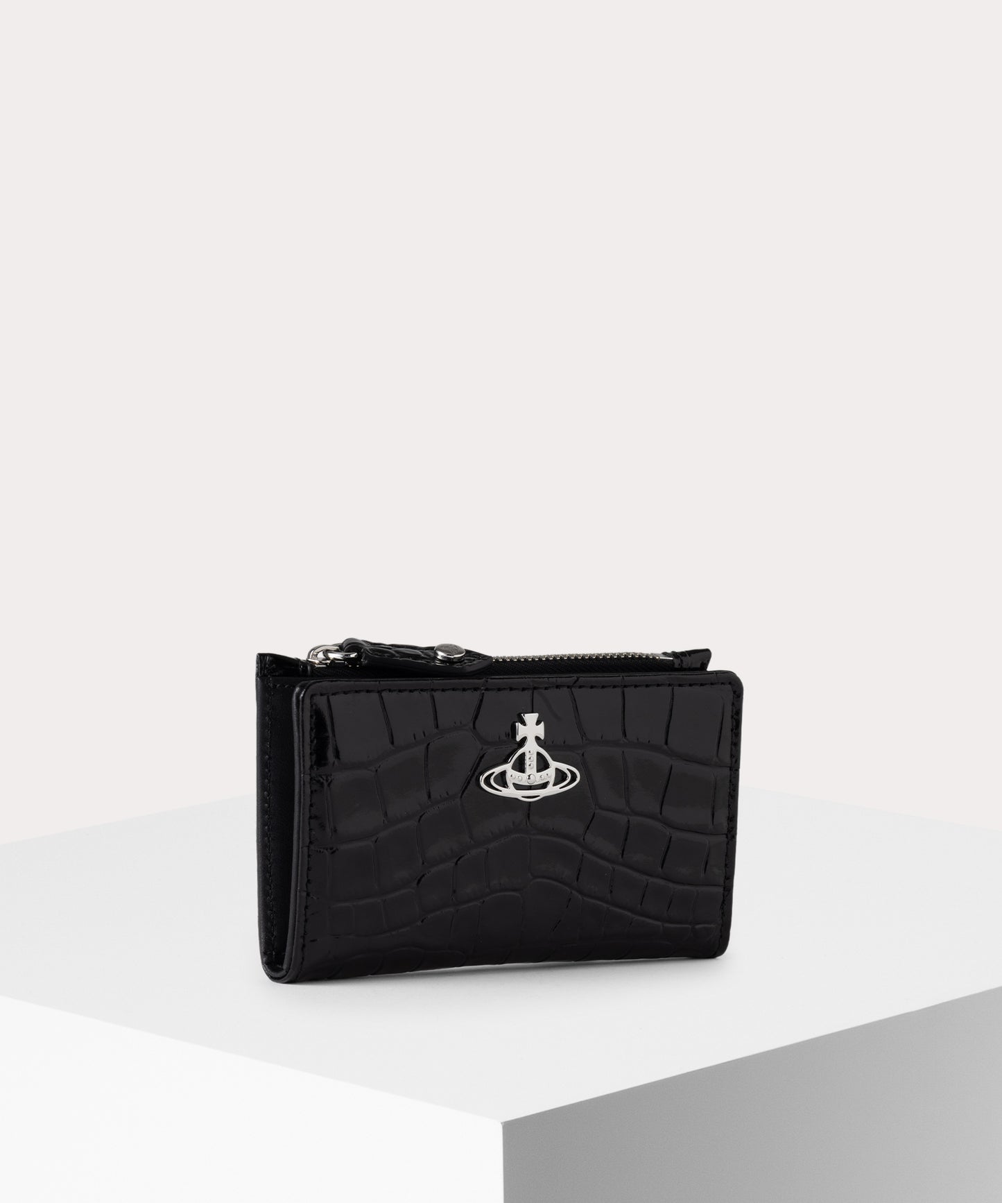 EMBOSS CROC LEATHER ファスナー付きカードケース