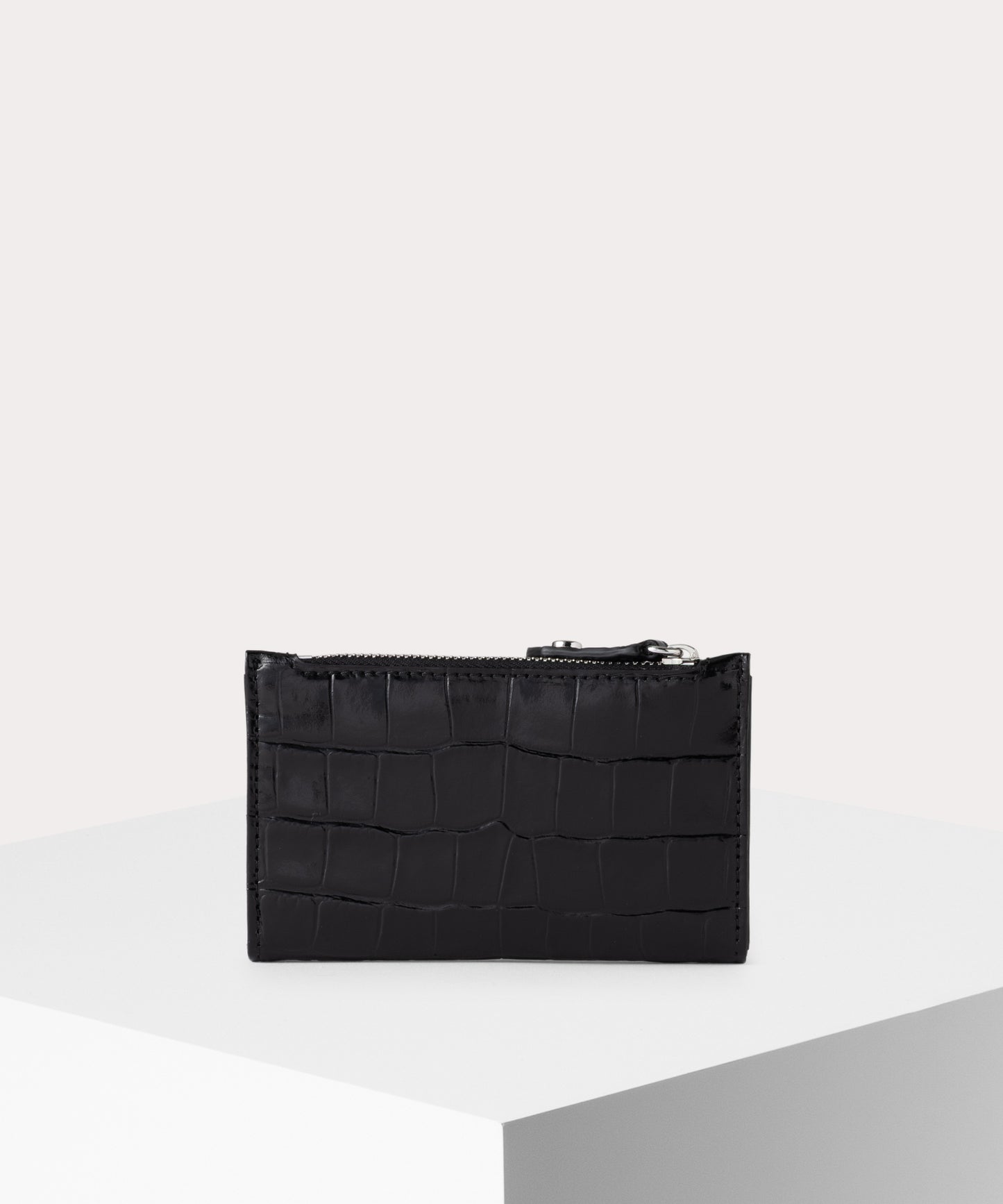 EMBOSS CROC LEATHER ファスナー付きカードケース