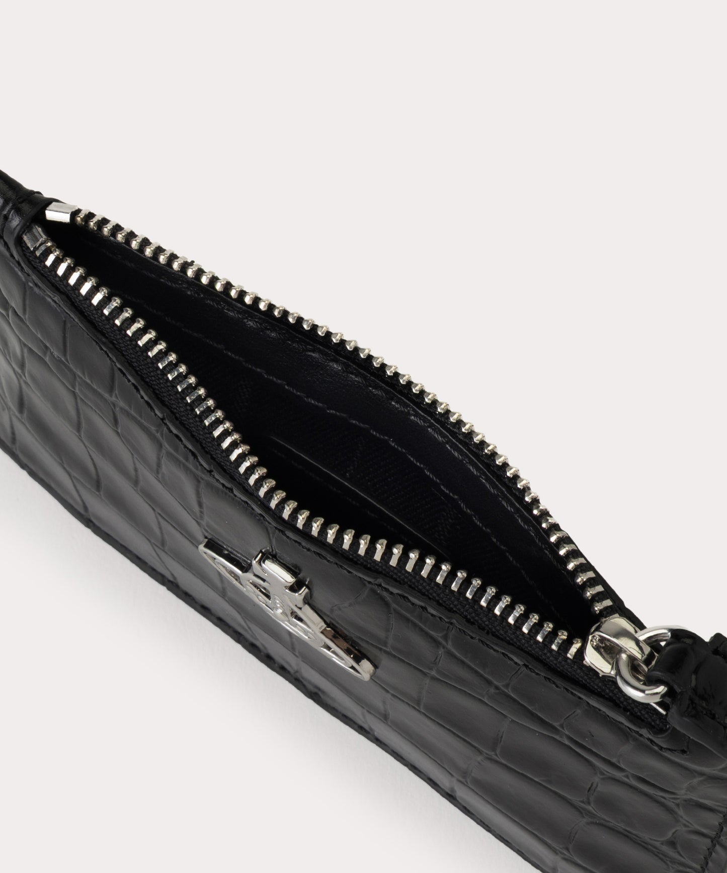 EMBOSS CROC LEATHER ファスナー付きカードケース
