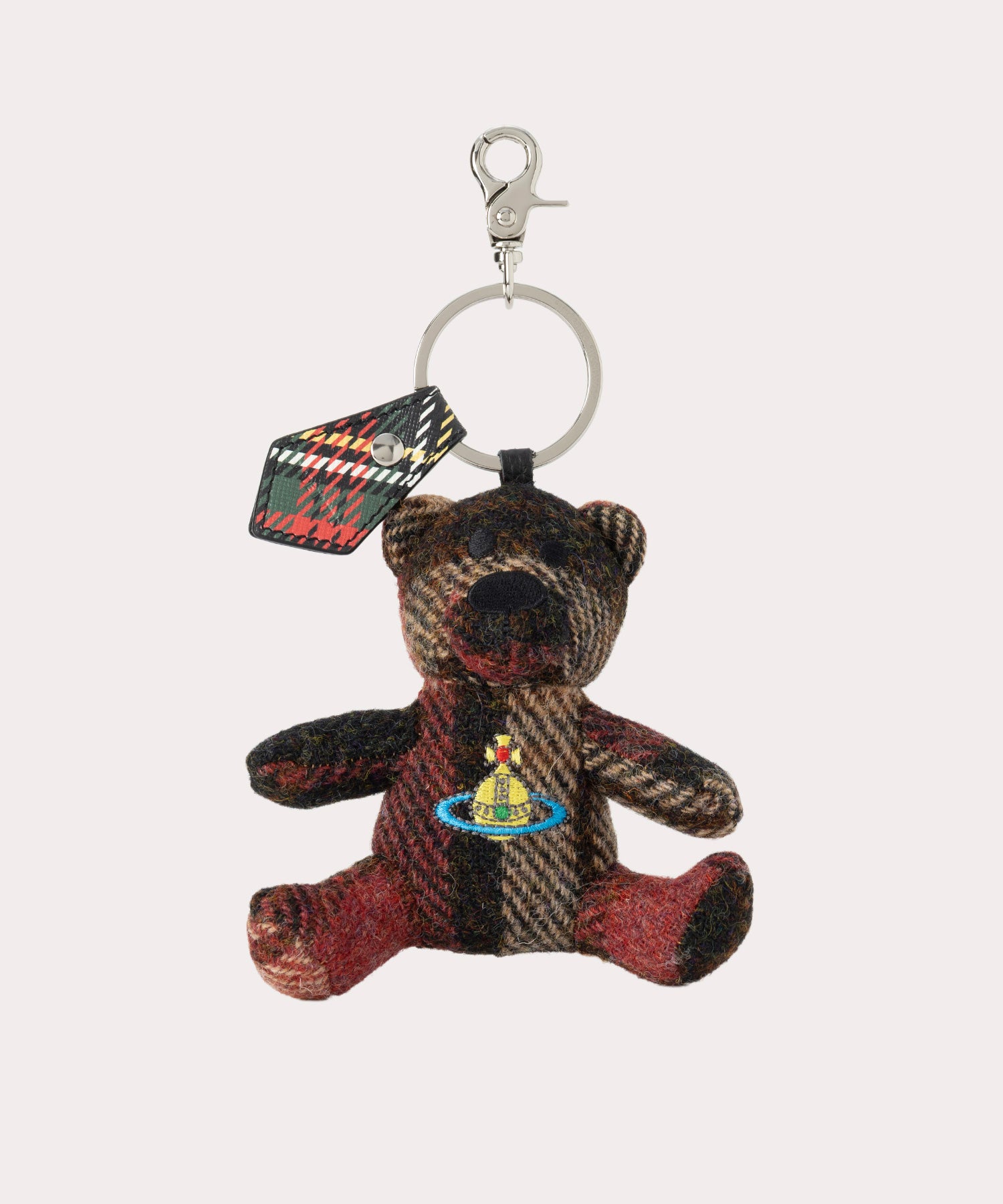 HARRIS TWEED CHECK TEDDY BEAR キーホルダー(LIGHT CHECK)（メンズ