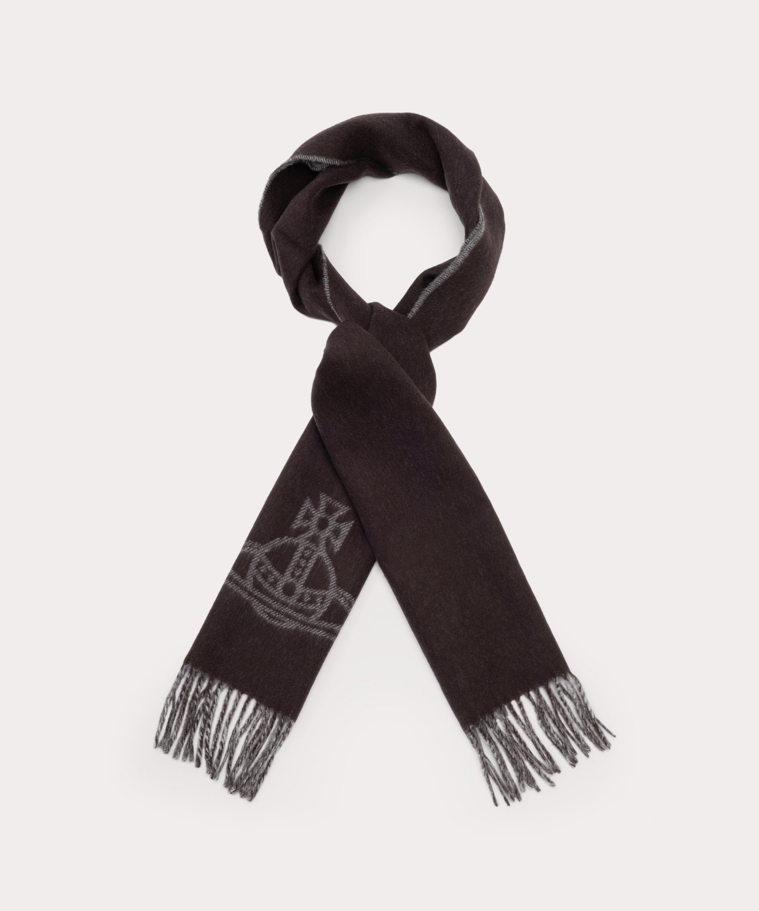 SINGLE ORB DOUBLE マフラー(ブラウン系)（メンズ）（1244952017