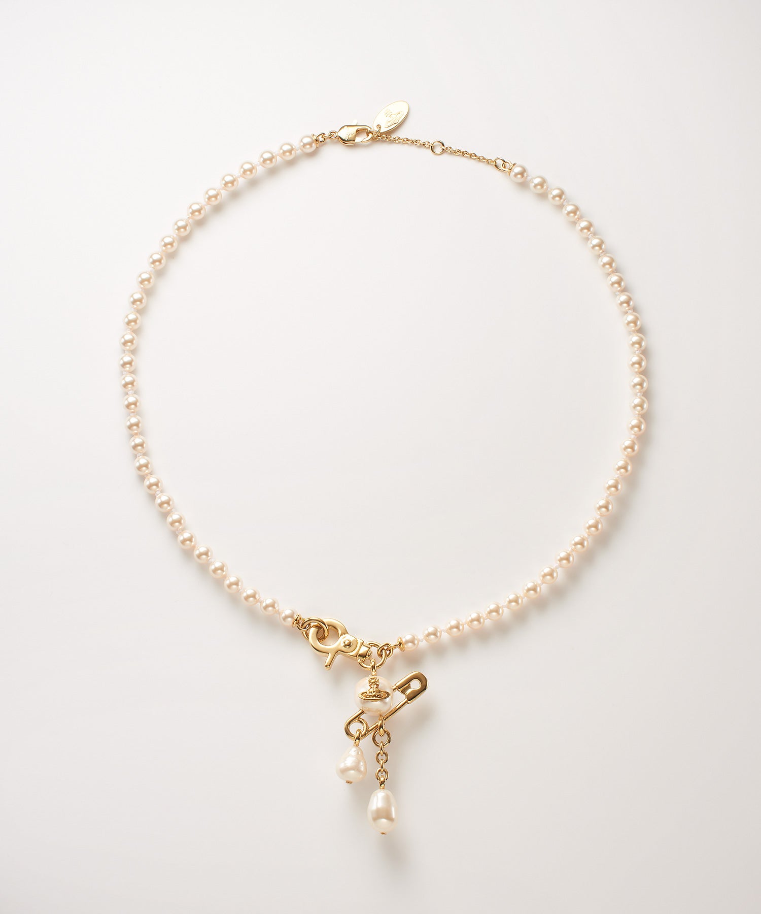CLAUDE SMALL PEARL ネックレス(ゴールド)（レディース