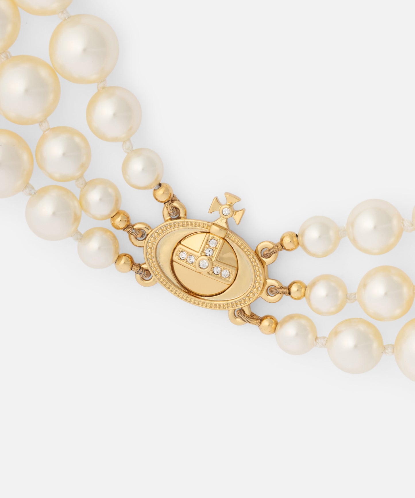 THREE ROW PEARL DROP チョーカー