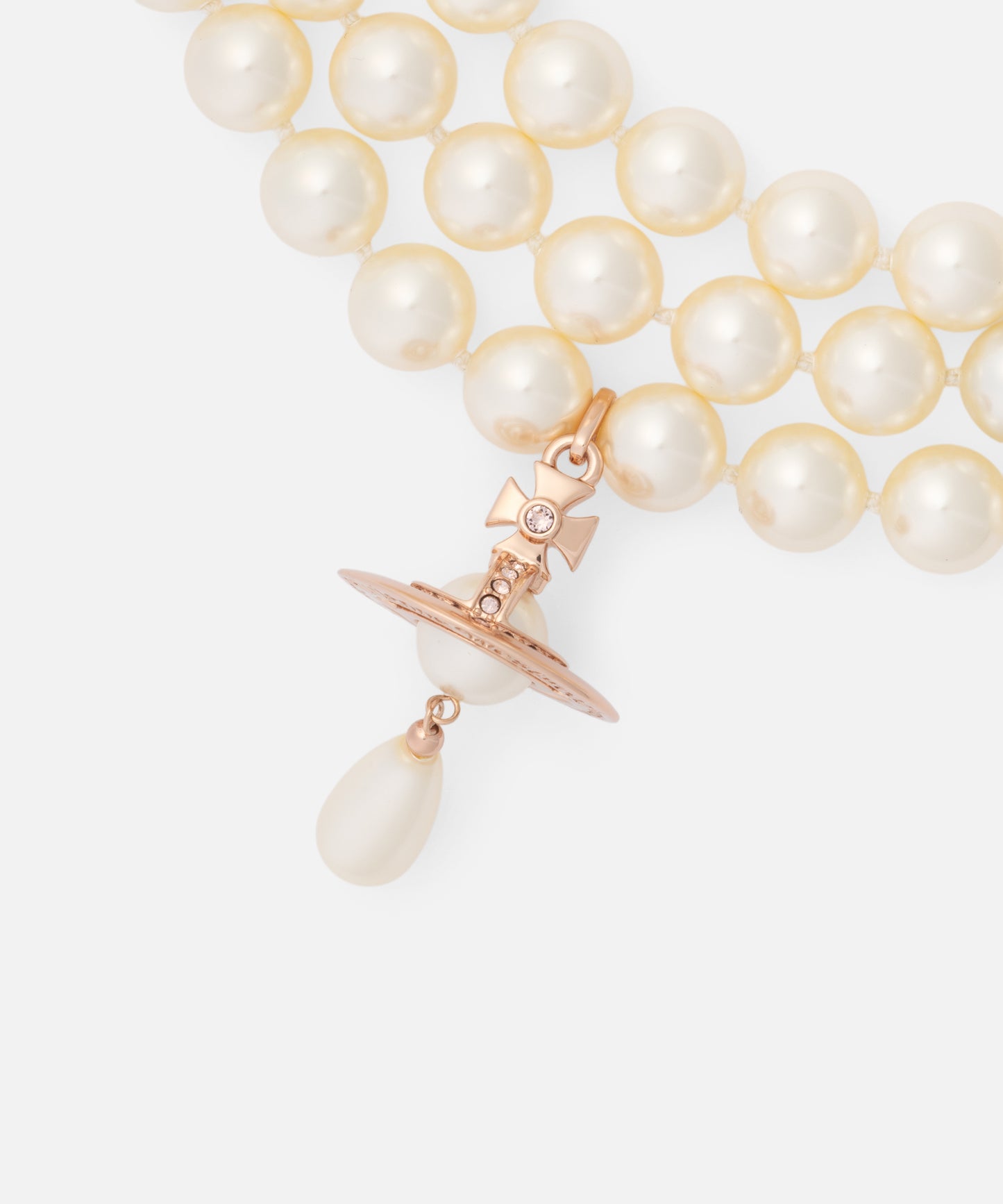 THREE ROW PEARL DROP チョーカー