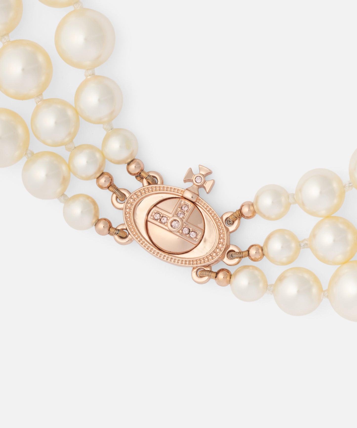 THREE ROW PEARL DROP チョーカー