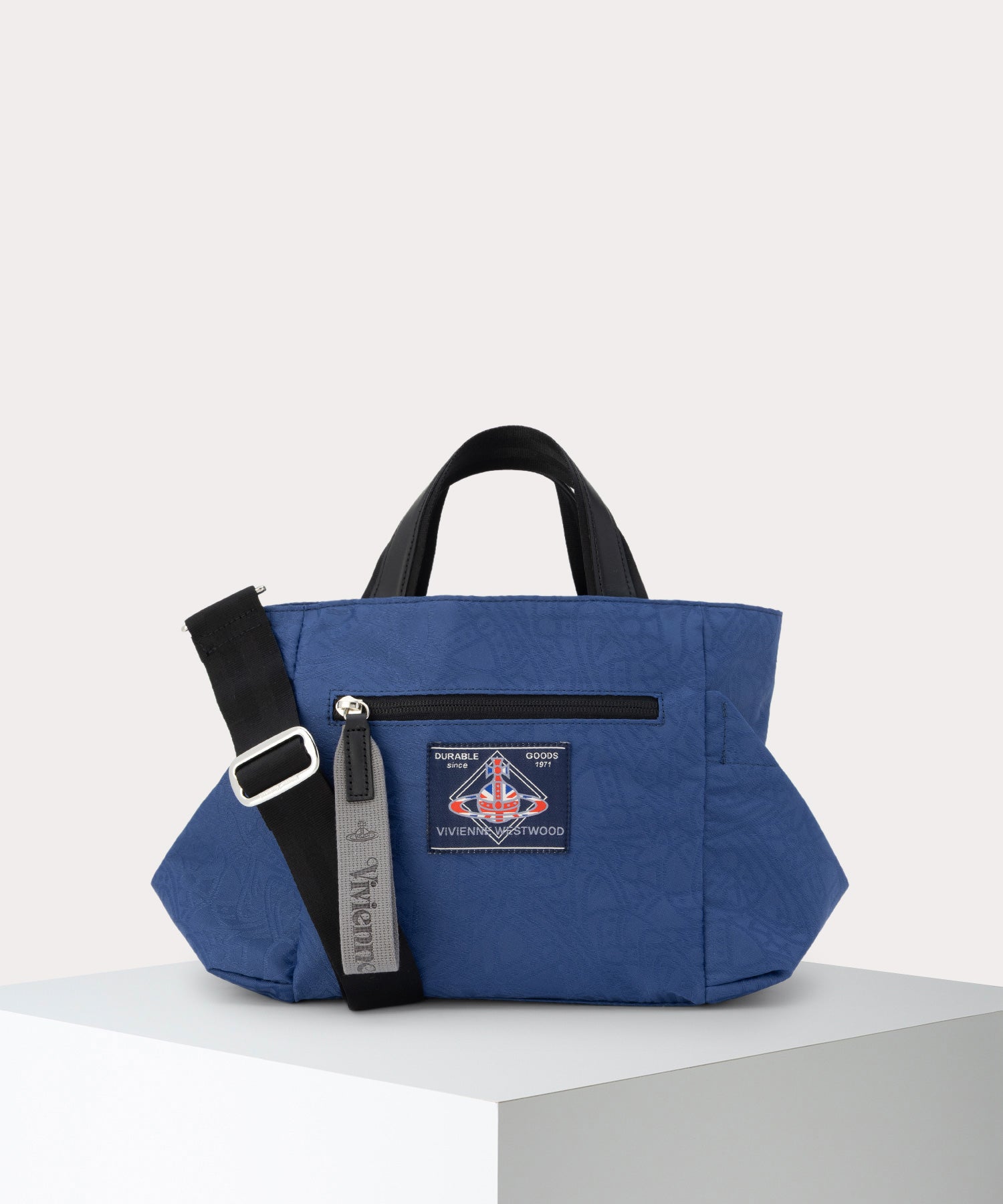 Vivienne Westwood ジャガード オーブ総柄 ハンドバッグ TANGLED ORB JACQUARD トートバッグS(ブルー)（メンズ）（1320961025