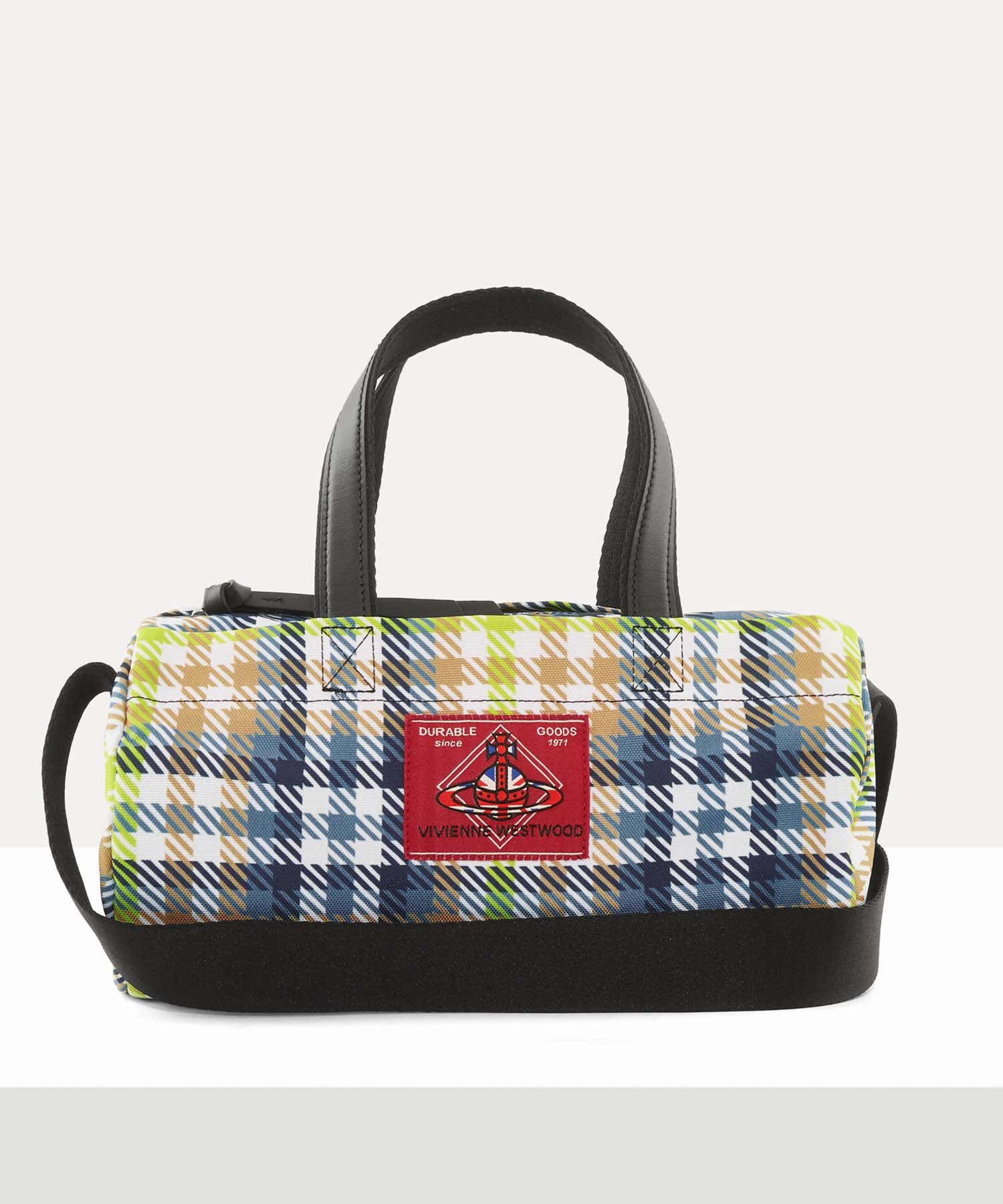 NYLON TARTAN PAUL CYLINDER ショルダーバッグ(イエロー系)（メンズ