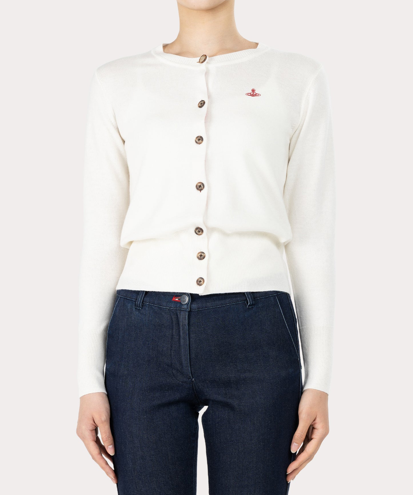 ウーレンベーシック クルーネックカーディガン