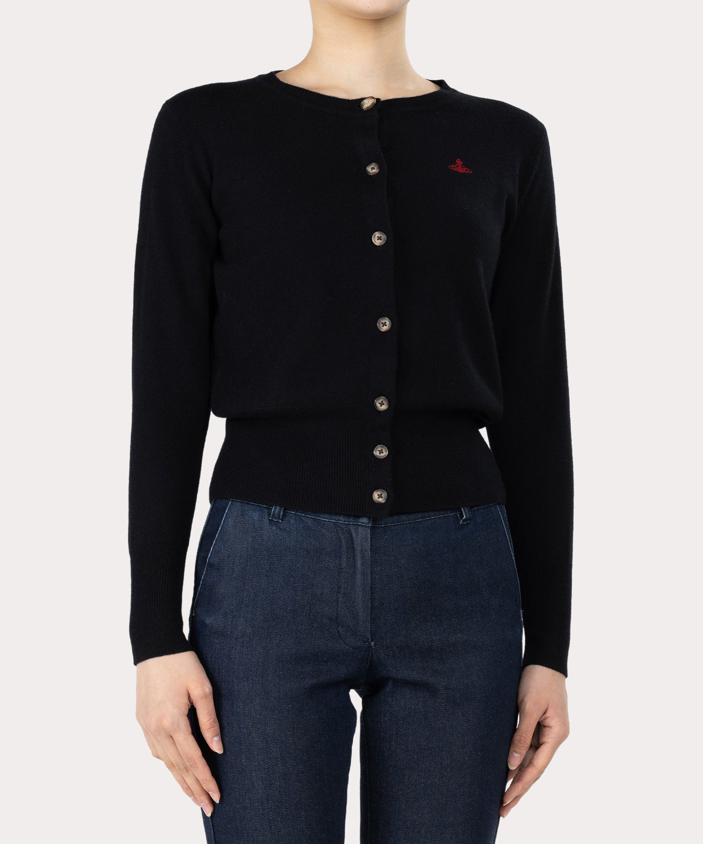 ウーレンベーシック クルーネックカーディガン