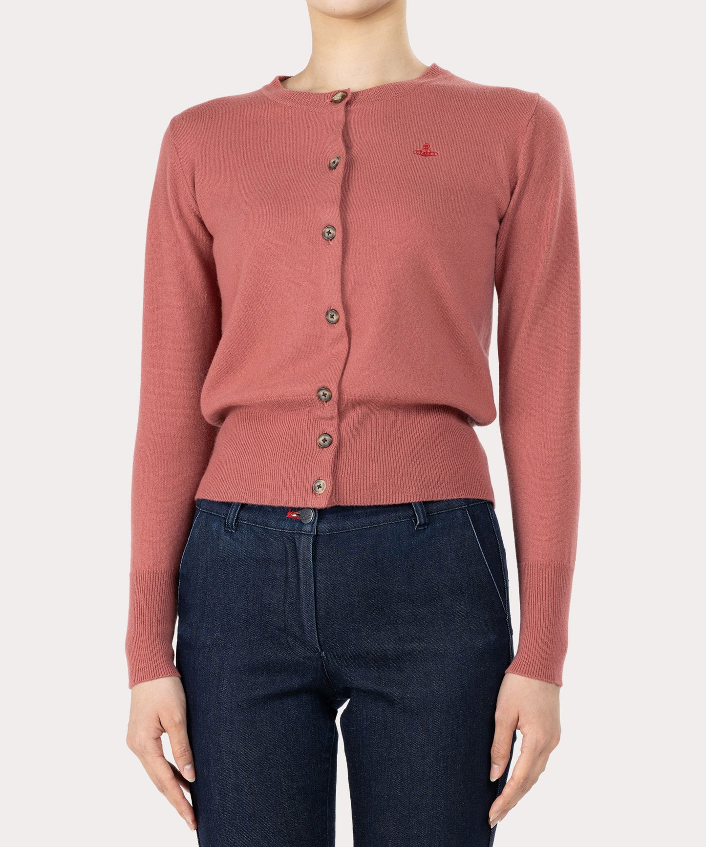 ウーレンベーシック クルーネックカーディガン