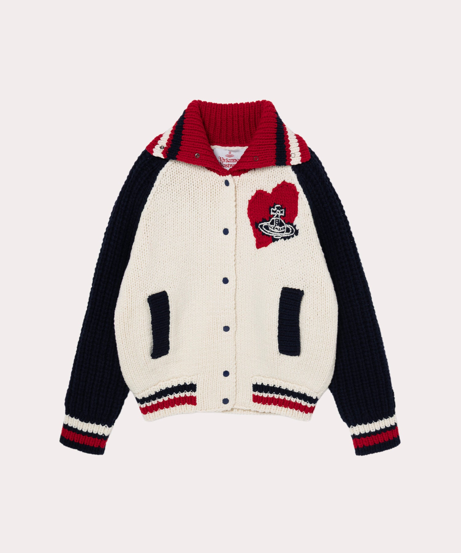 エアーウールコンパクトニット スタジャン(オフホワイト系