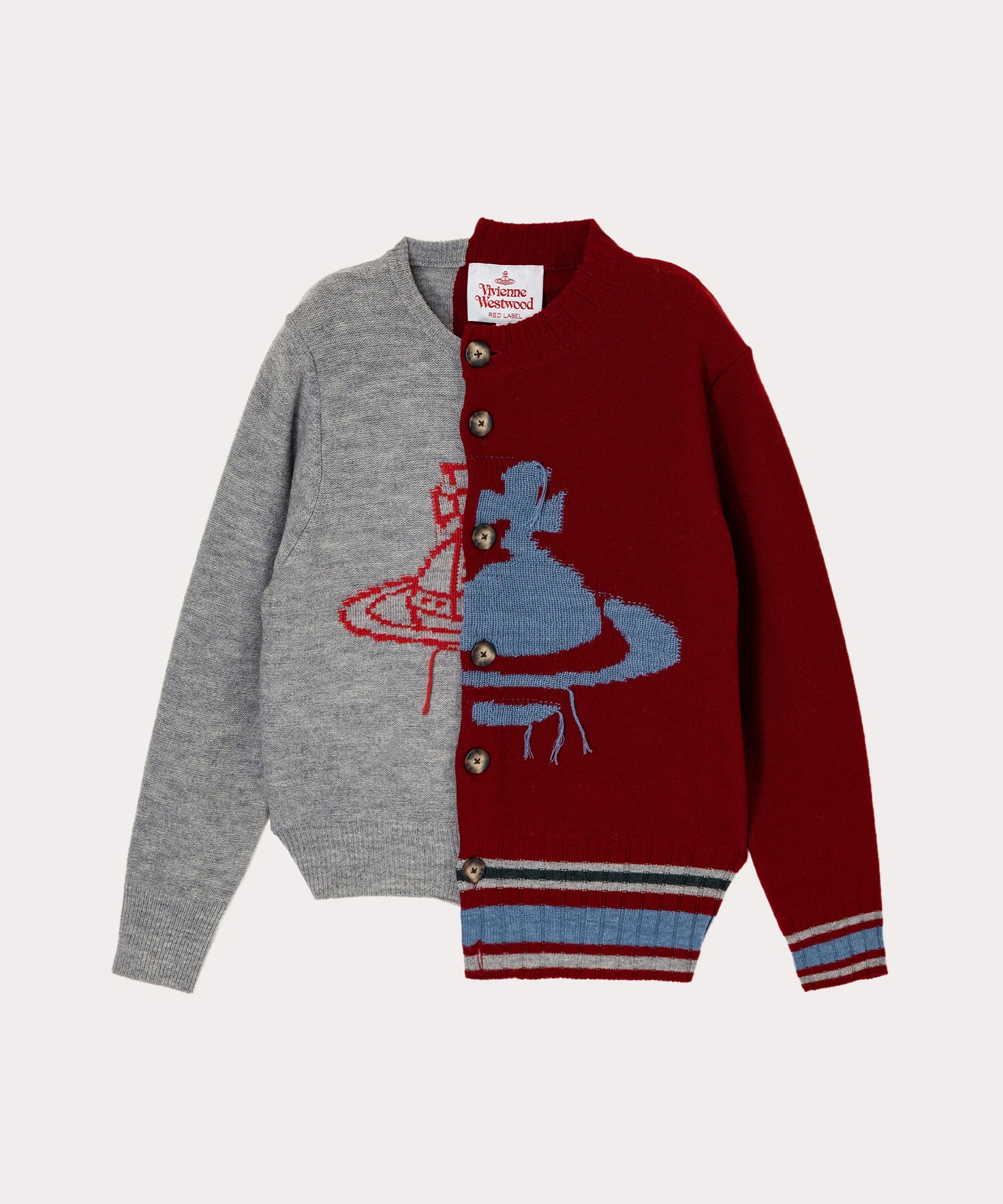 ✨激レア✨ヴィヴィアンウエストウッド 重ね着風 カーディガン リネン Mサイズ Vivienne Westwood RED LABEL「伊勢丹新宿店限定ニットカーディガン