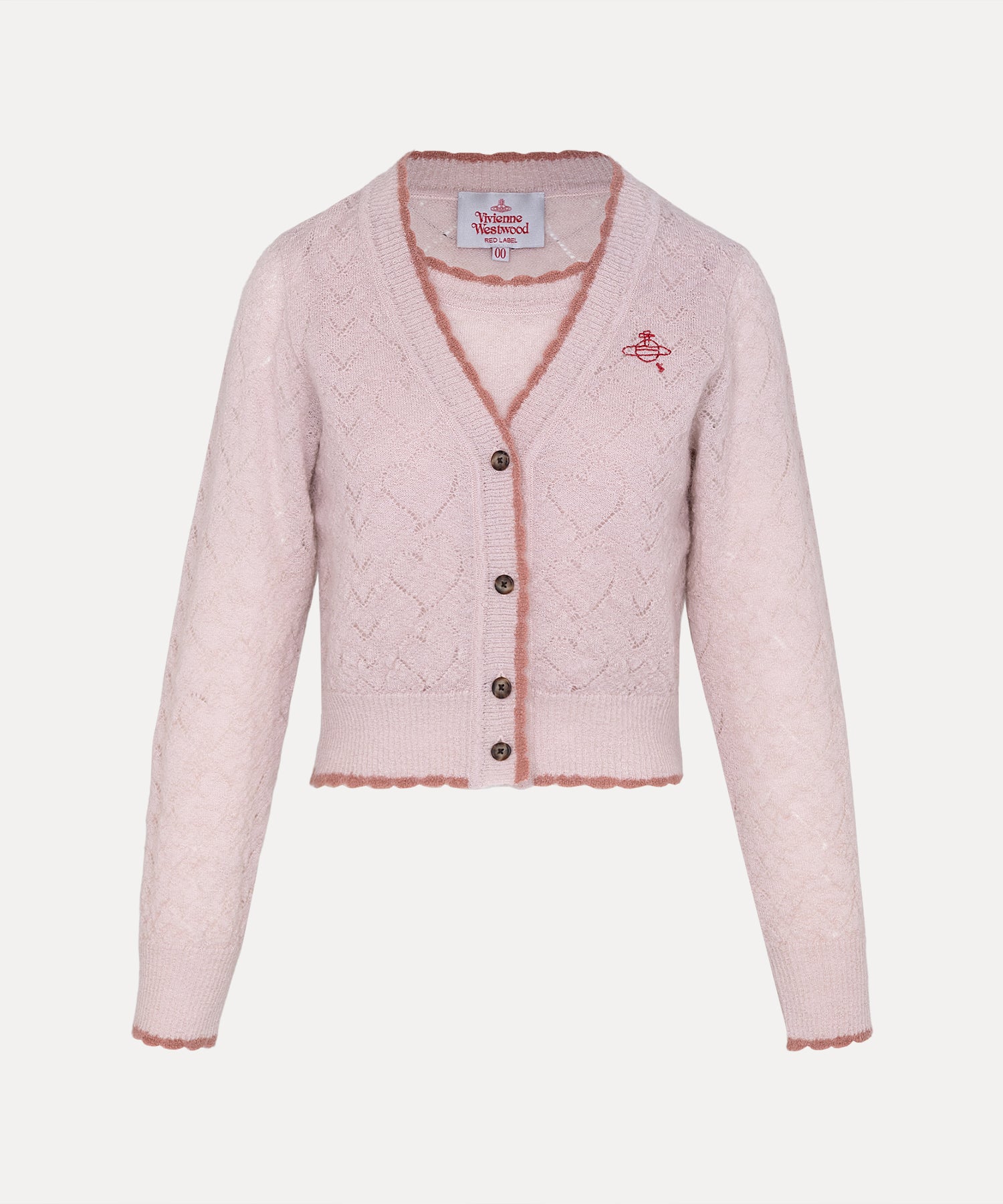 ハートニット レイヤードトップ(ピンク)（レディース）（1612161001