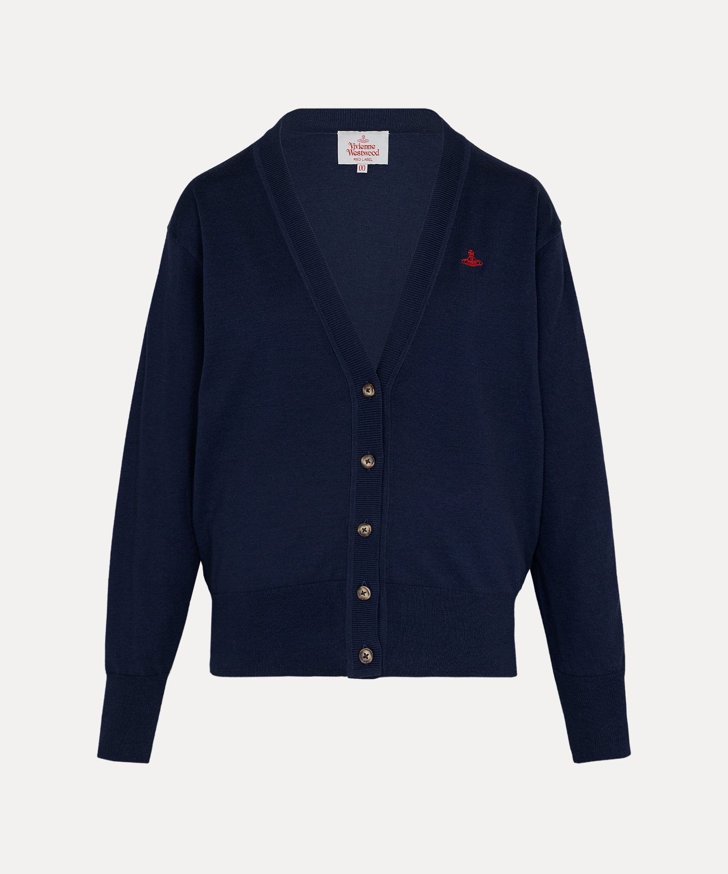 リラックス Vネックカーディガン(ブルー)（レディース）（1612161006