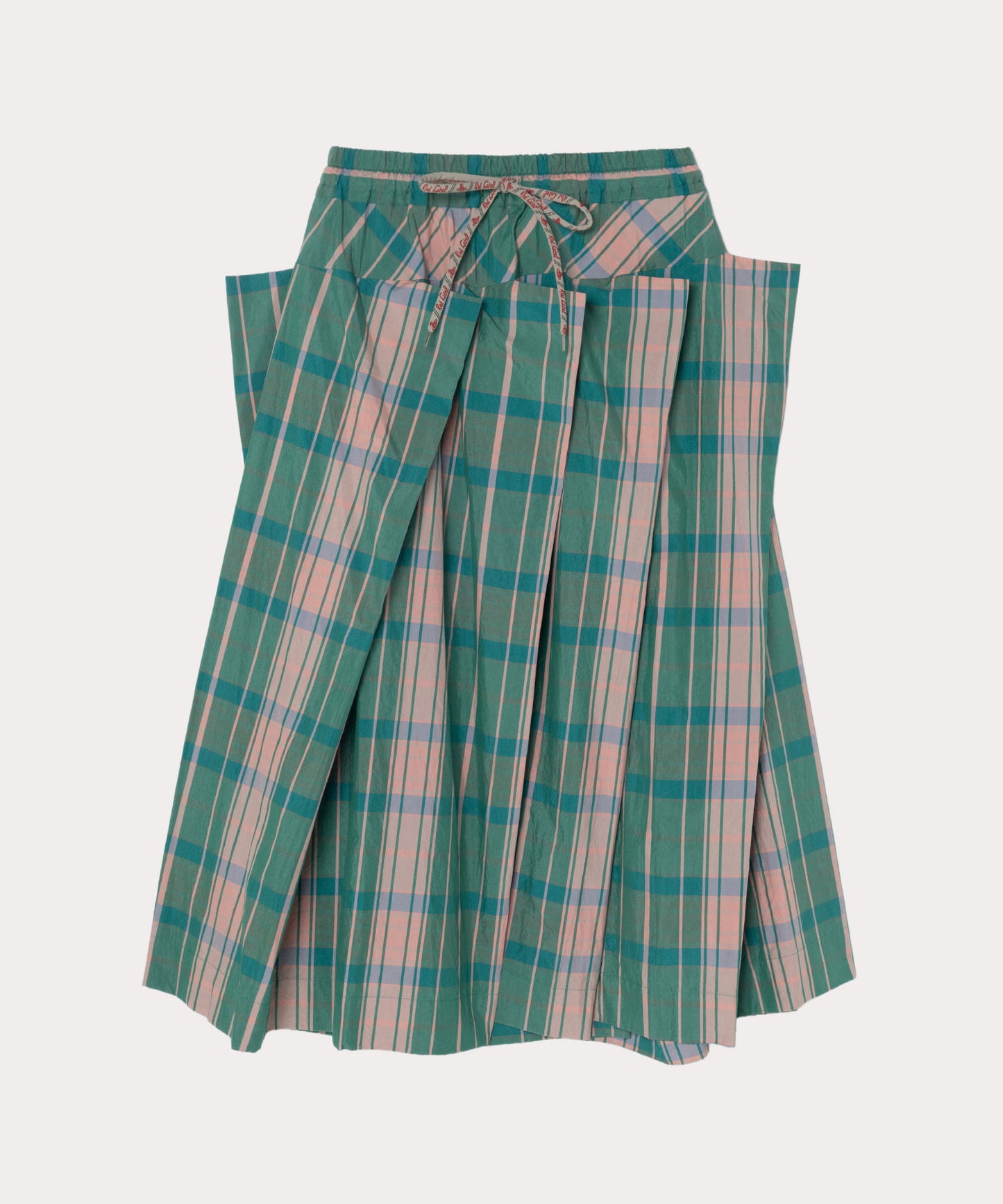 タータンチェック ウエストギャザーモッズスカート