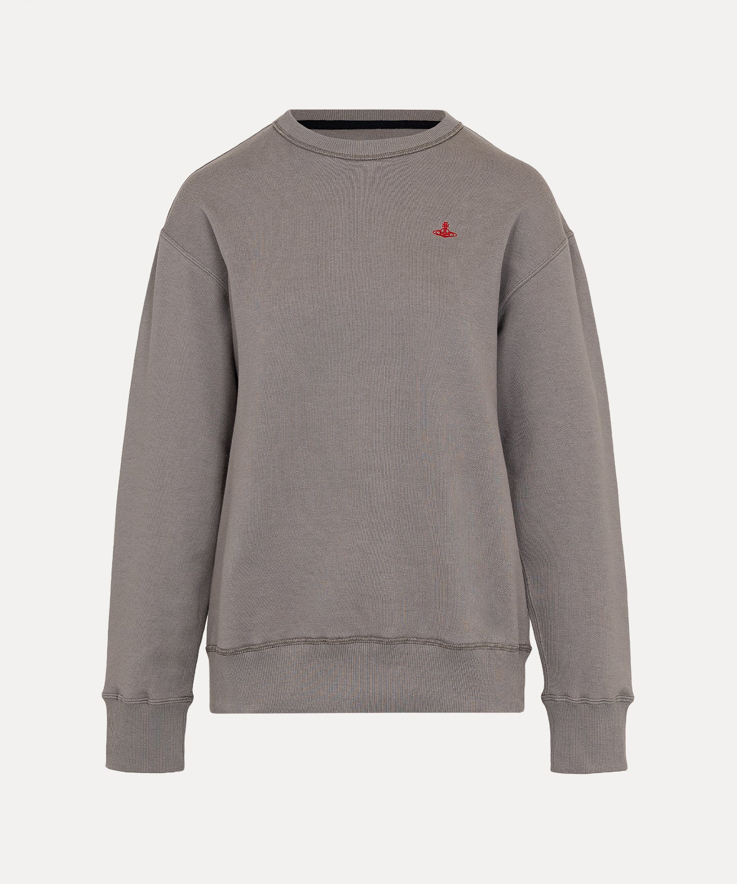 IENAイエナ VIVIENNE スウェットプルオーバー グレー 裏毛クルーネック スウェットシャツ(グレー)（レディース