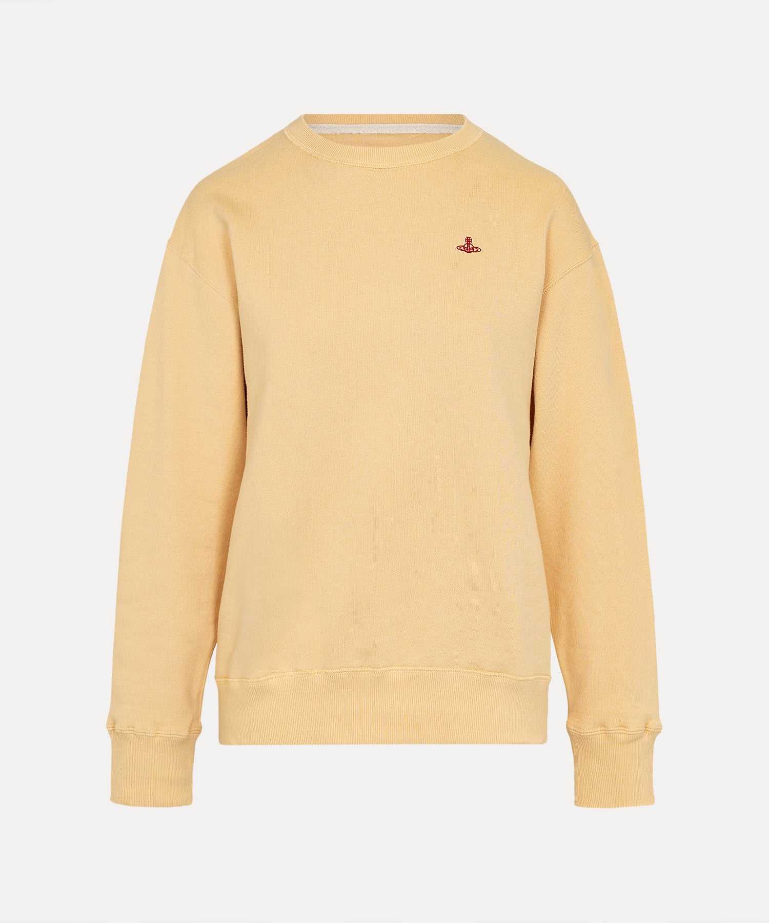 裏毛クルーネック スウェットシャツ(イエロー)（レディース