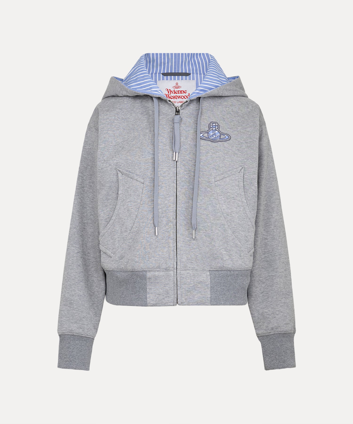 ボンディングジャージ ORBパッチジップフーディー(グレー)（レディース