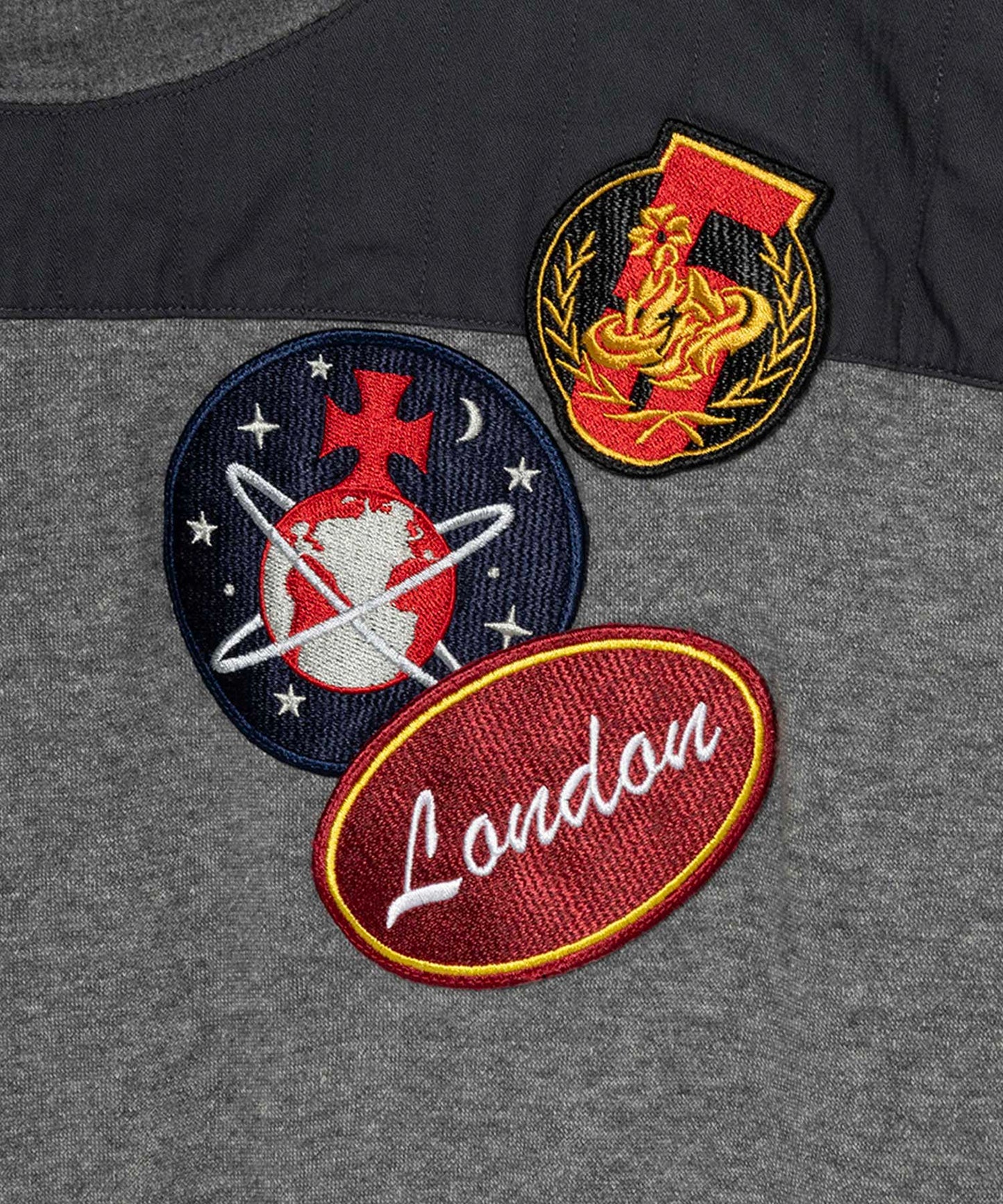 INTERGALACTIC BADGES ガーゼ裏毛ワンピース