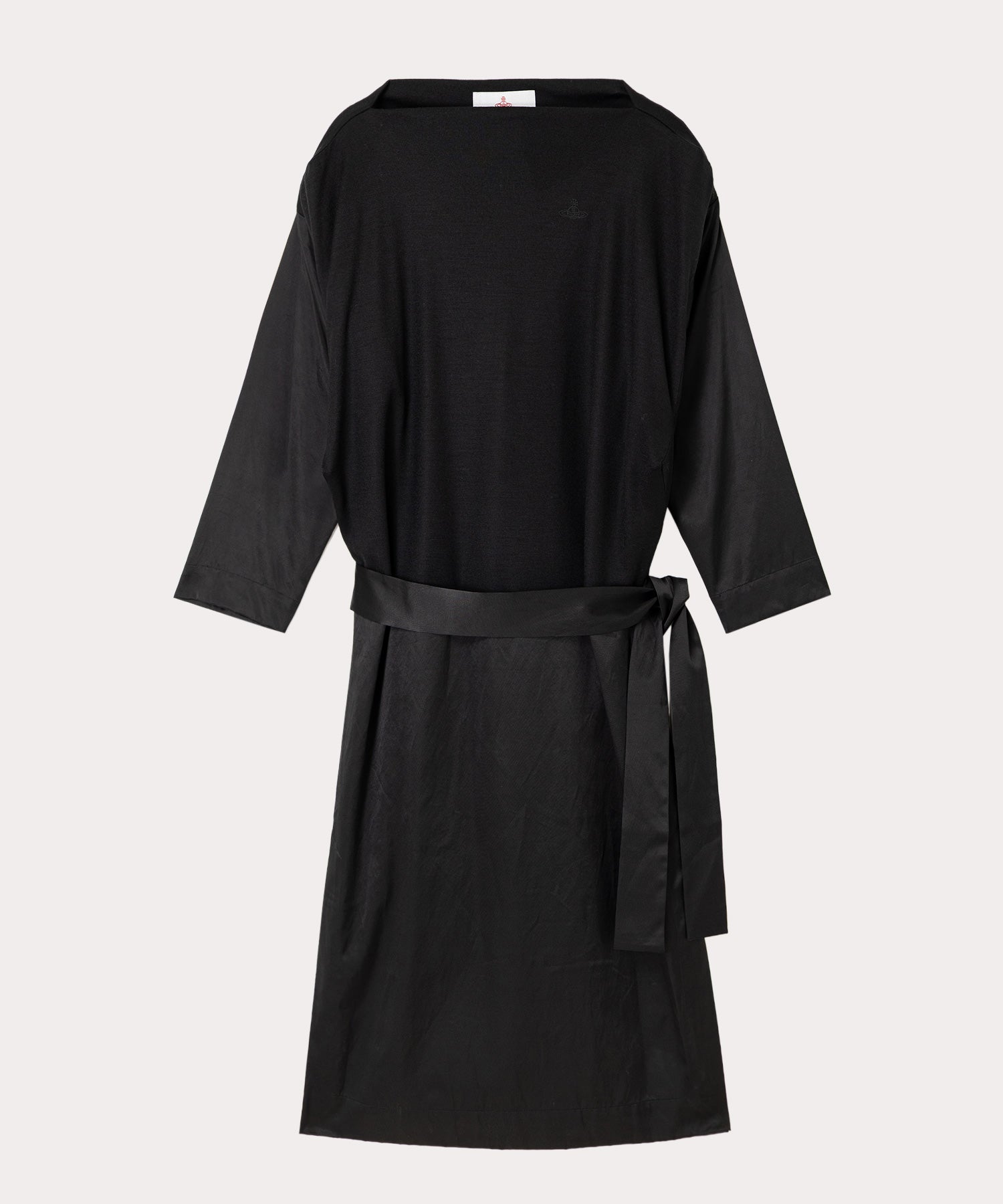 ヴィヴィアンワンピース ウォッシャブルウールジャージー サテンブロッキングワンピース