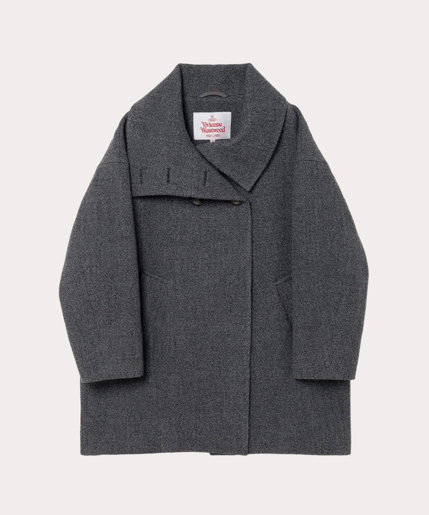 ハイランド杢二重 ドールコート(グレー)（レディース）（1612652002