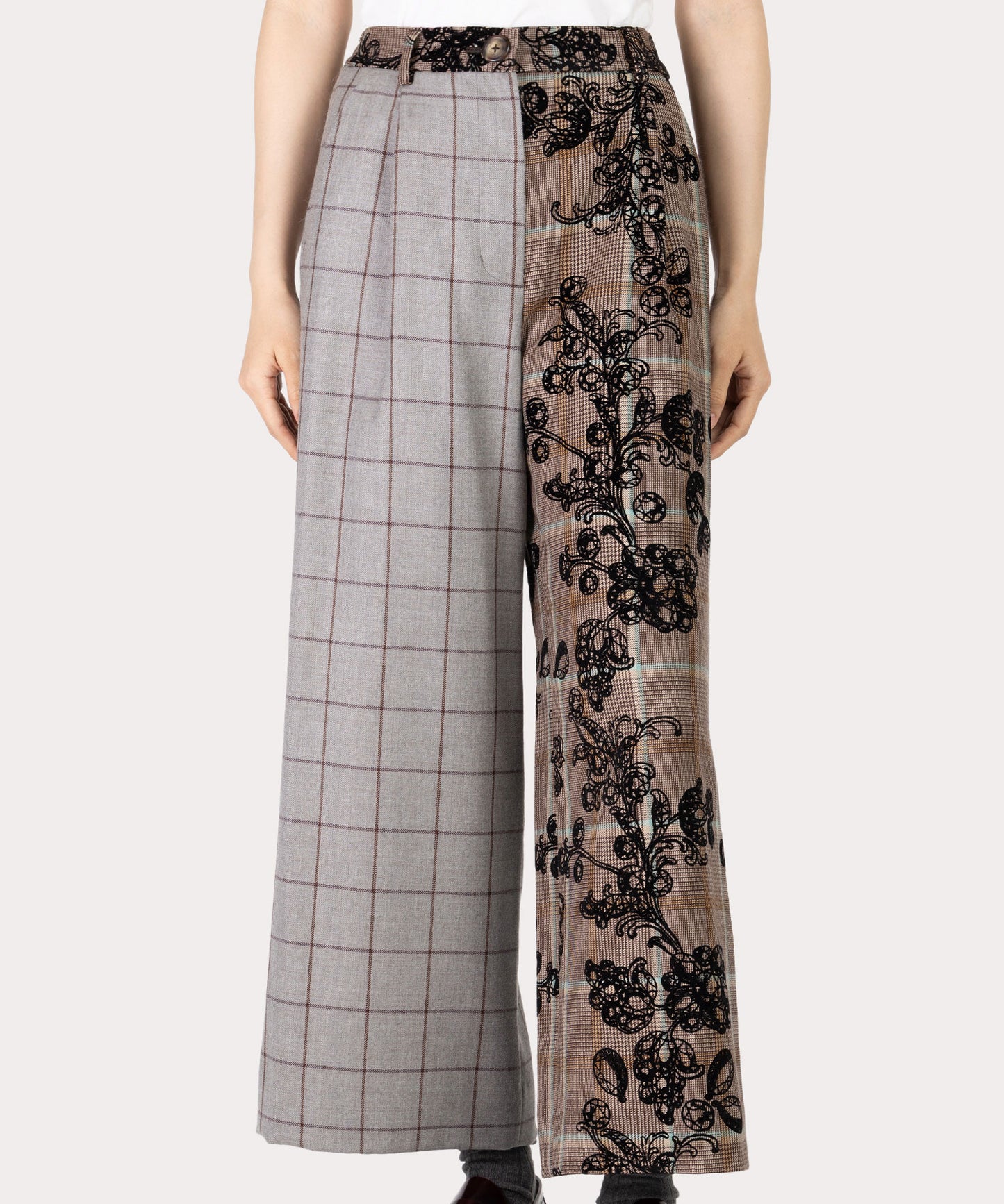 MANNOR WALLPAPER タックワイドトラウザーズ