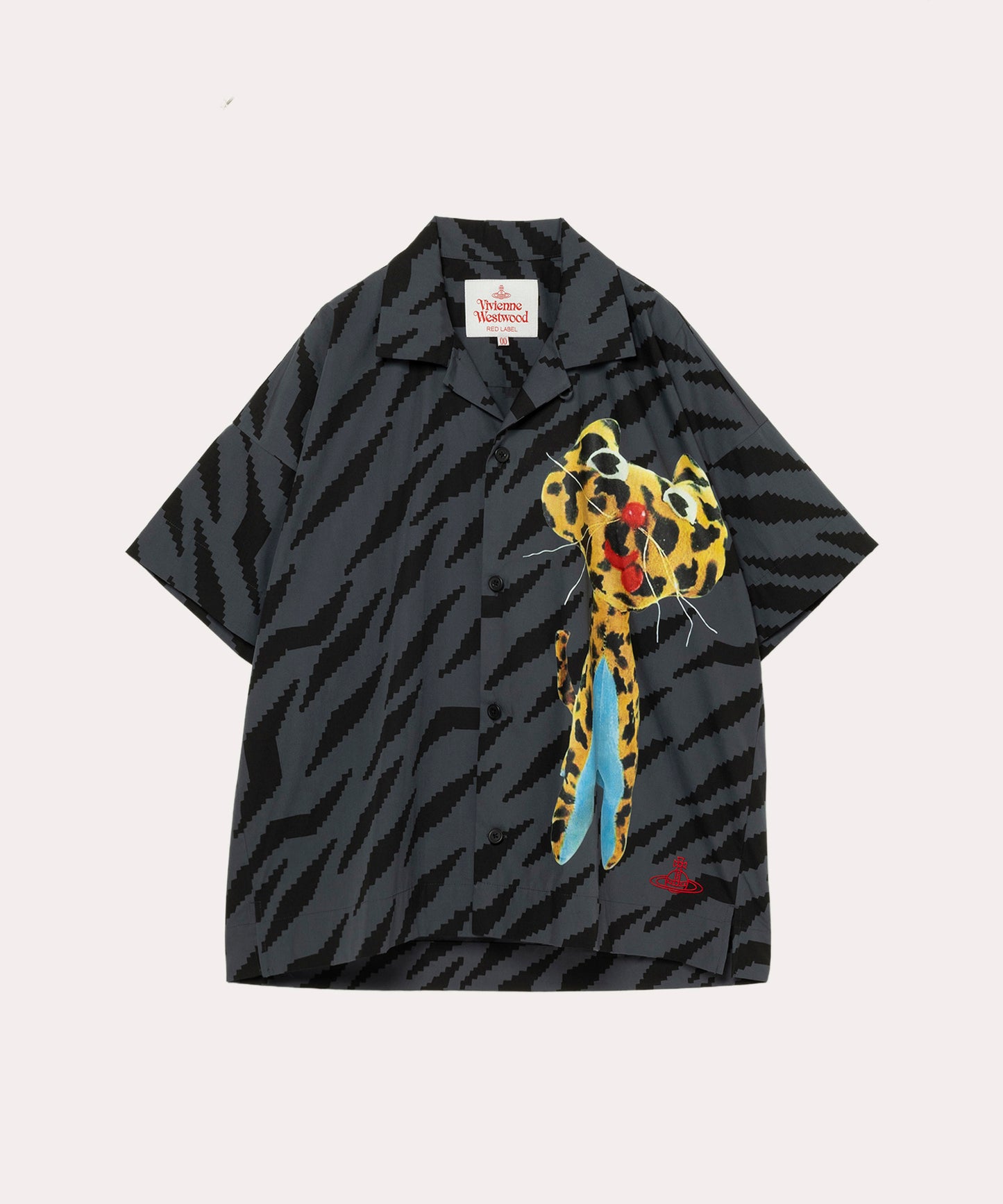 CHARLIE THE CHEETAH タイガーストライプ 開襟半袖シャツ