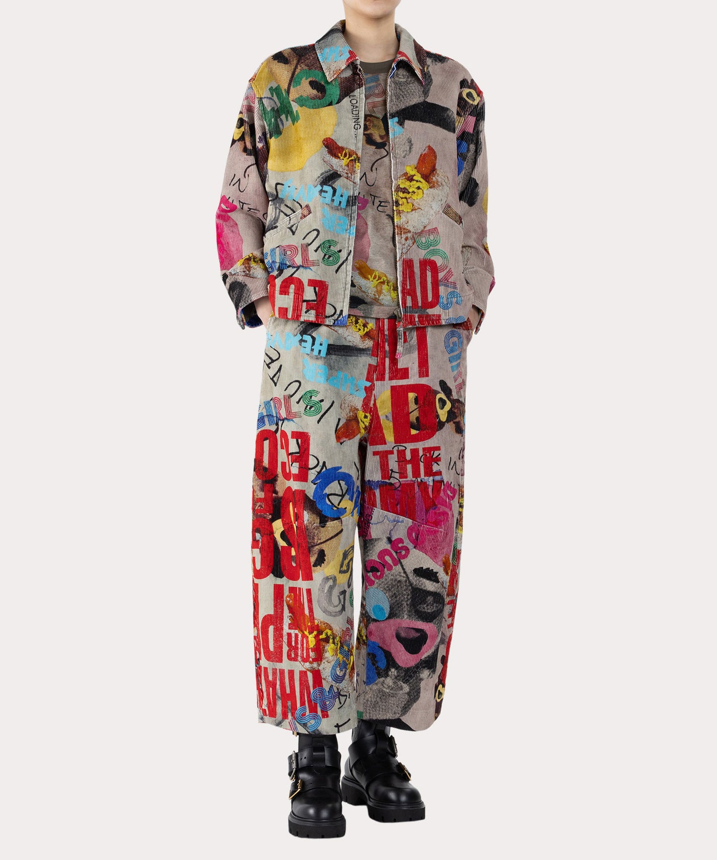 THE BIG ONE コーデュロイジップブルゾン