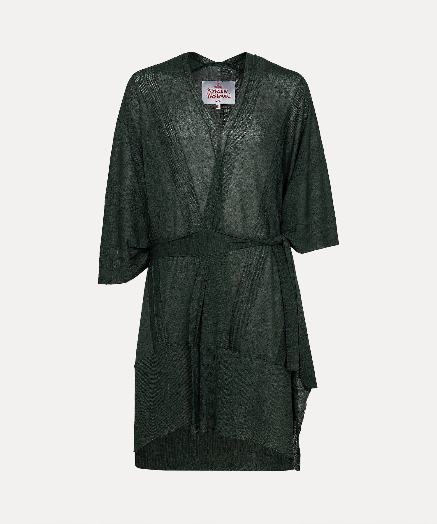 アシンメトリー ニットガウン(グリーン)（メンズ）（1632161004