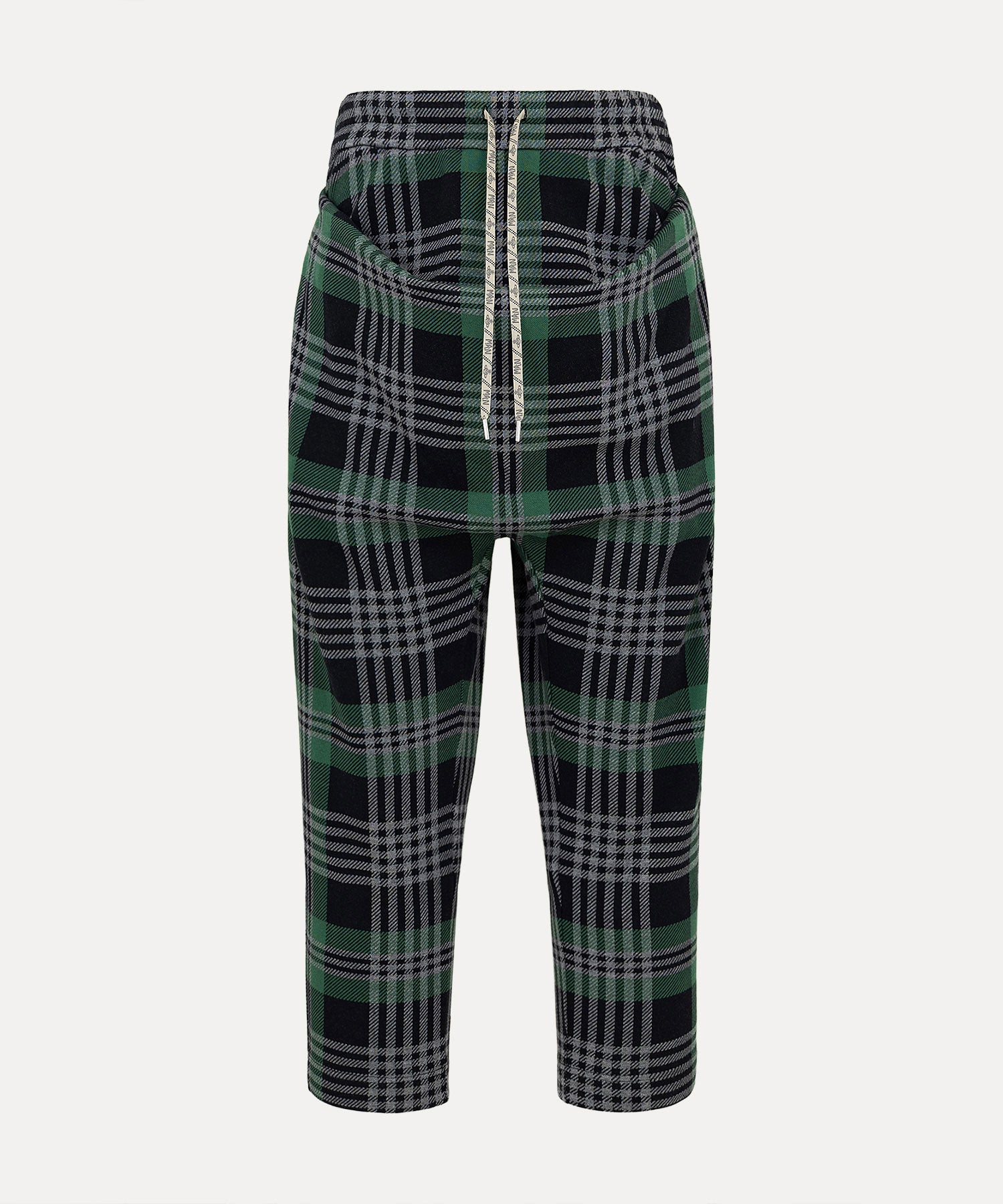 チェックジャカード ティルケトラウザー(カーキ系)（メンズ