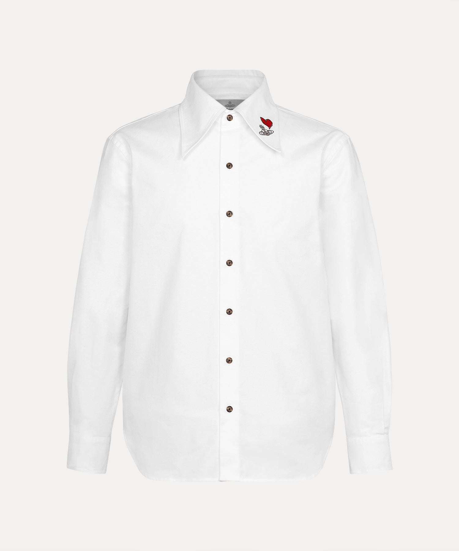 HEART AND ORB COLLAR NORMAL シャツ(ホワイト)（メンズ）（1632861019