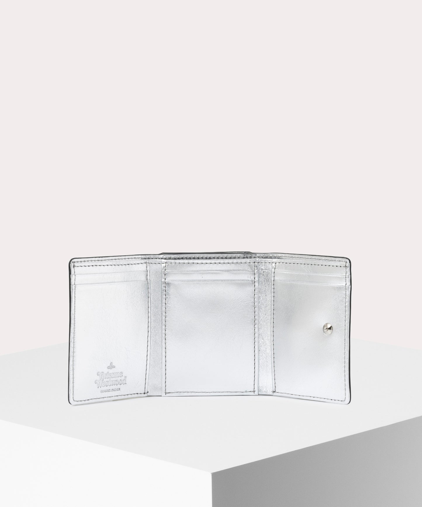 ALUMINIUM LEATHER ファスナー三つ折り財布